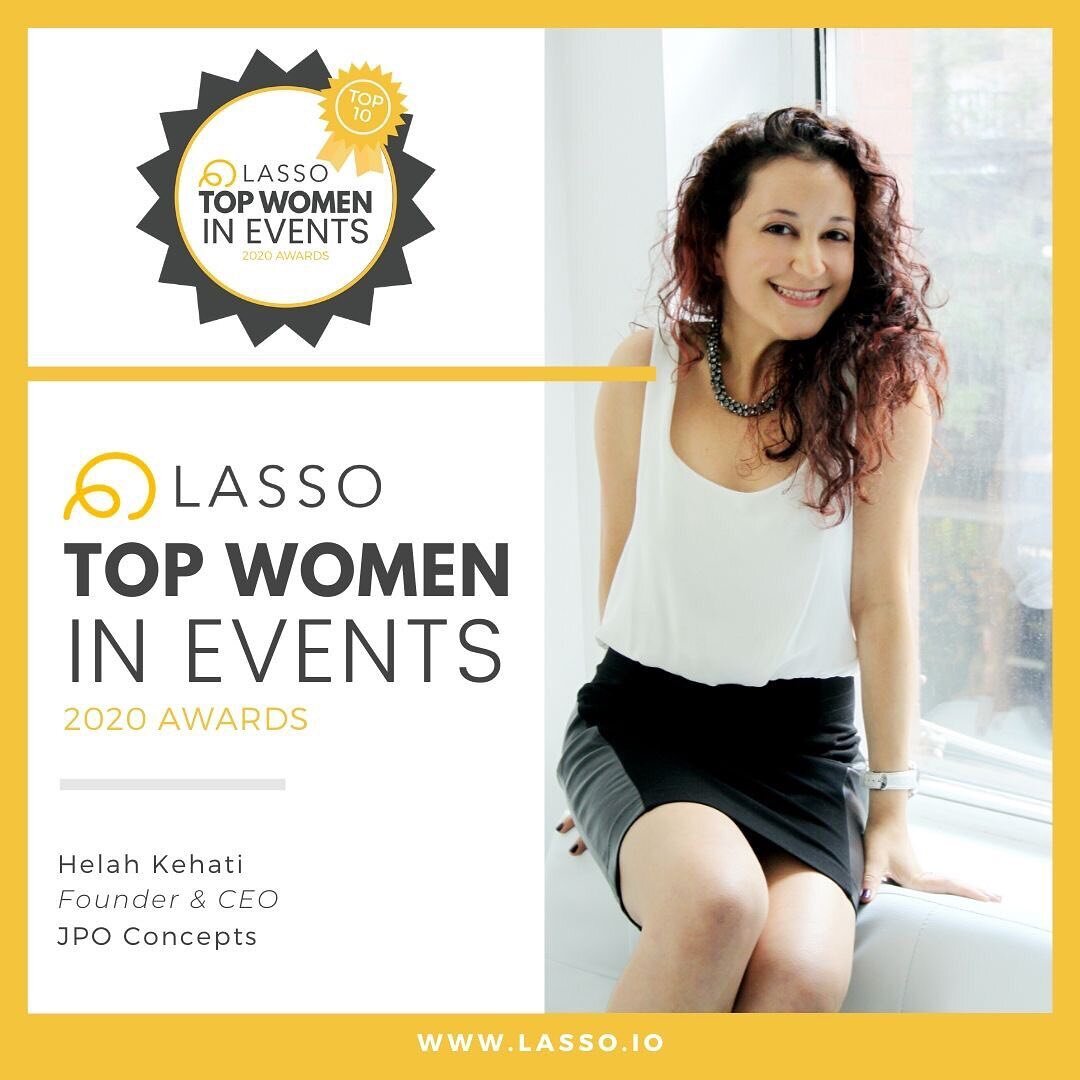 Thank you @lasso.io for selecting our founder &amp; CEO as a Top Women in Events for 2020. View a list of all the amazing women that won this year&rsquo;s award here -&gt; https://bit.ly/2Ztb26T #TopWomenInEvents #LASSO #UpliftingStory #Thankful