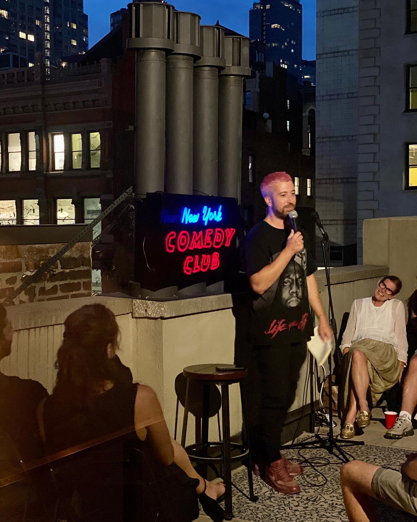 Nightly (socially distant) stand-up at the Flatiron Penthouse in collaboration with the @nycomedyclub ! Join us for some #laughtertherapy - link in bio for showtimes &amp; tickets