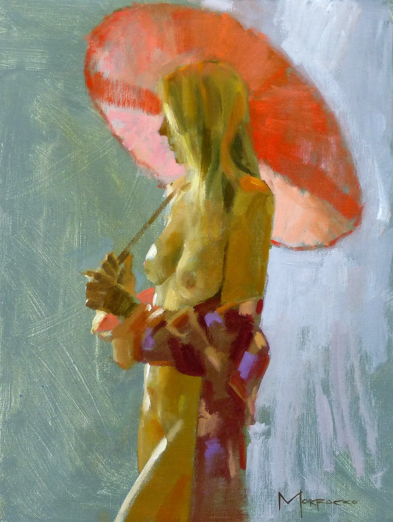 Light Through Red Parasol