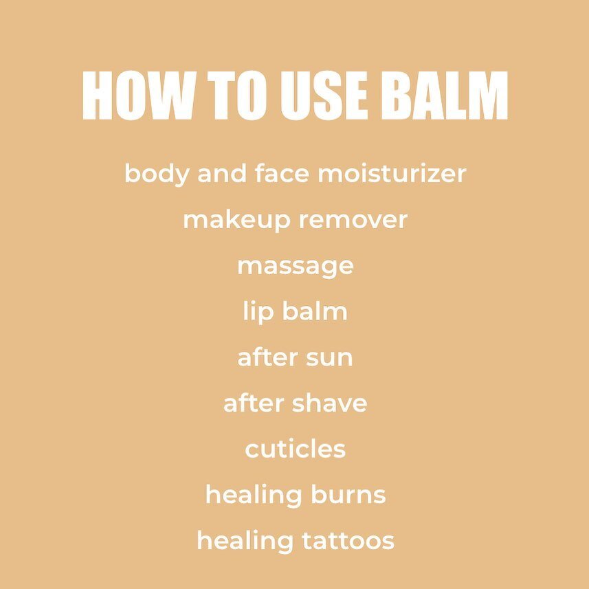 our balm is a nourishing moisturizer for all over your body