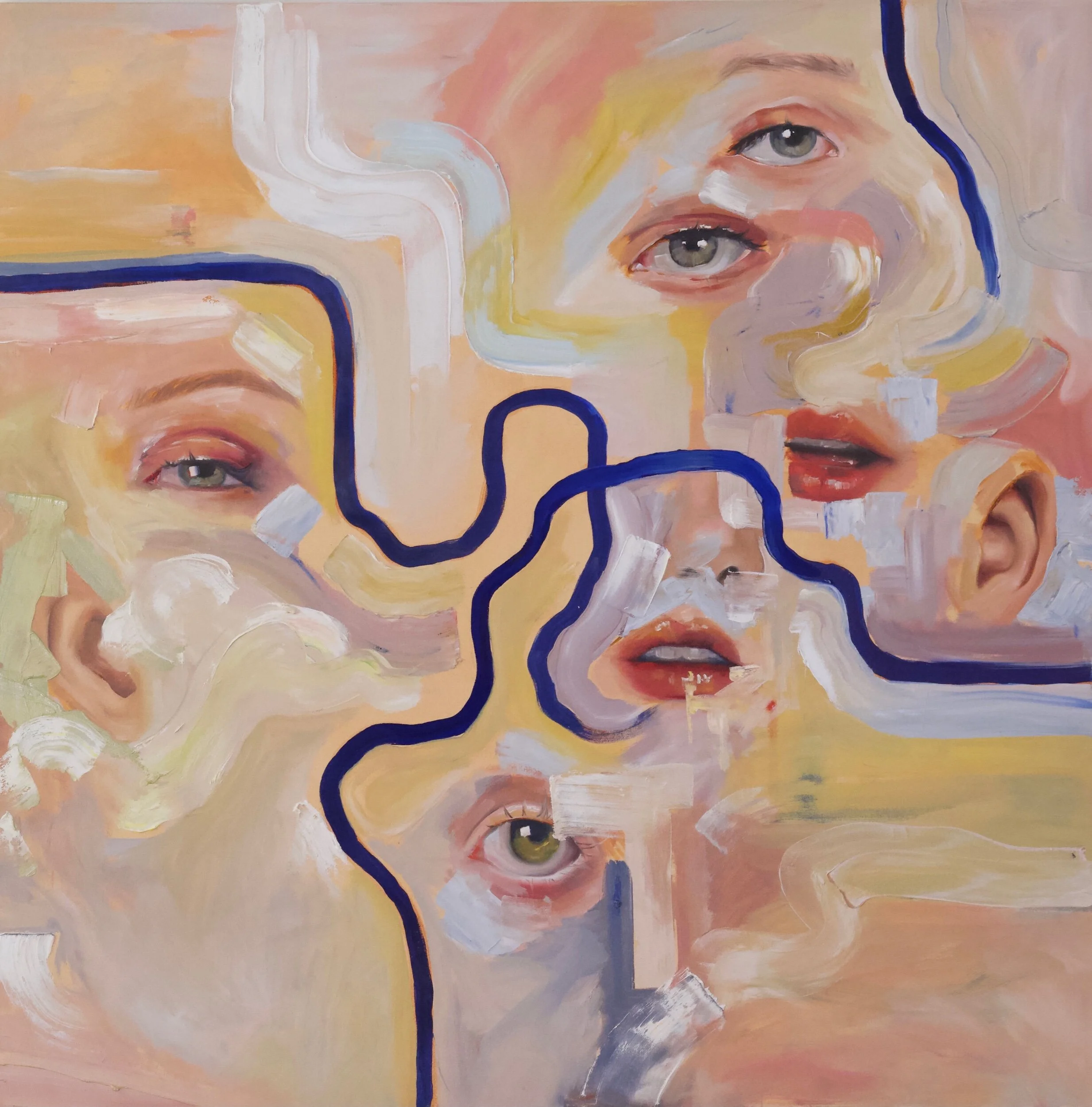 Oeuvrelooked, Oil on Canvas 48"x48"
