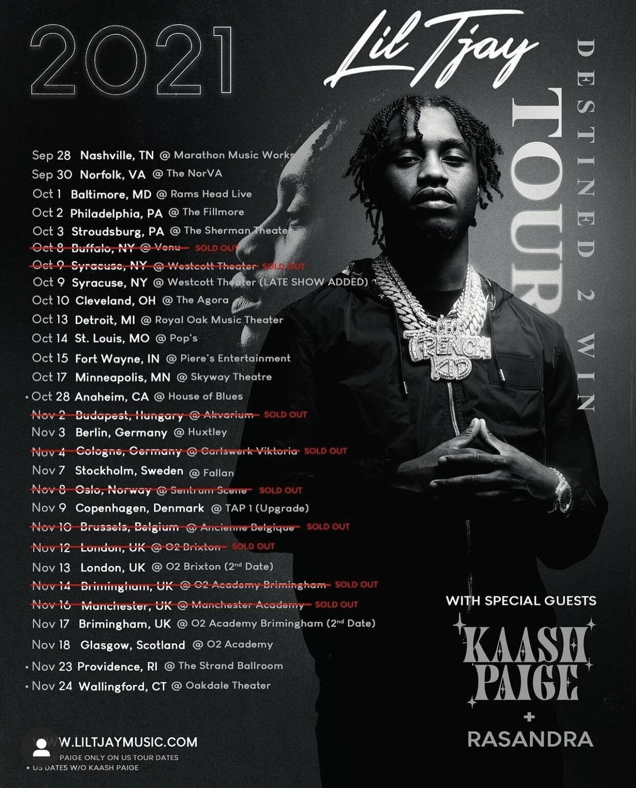 Lil Tjay Welcomes Rasandra as Special Guest on World Tour‼️