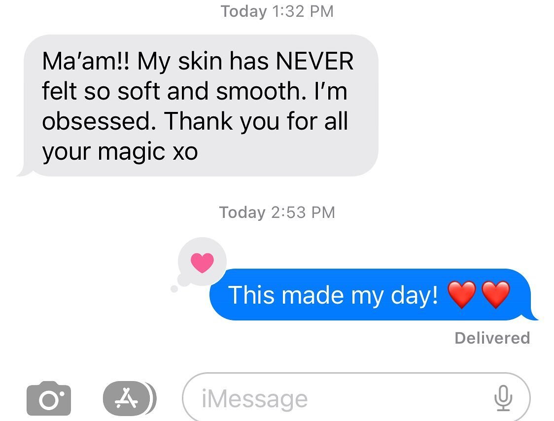 Happy client texts never get old 💕