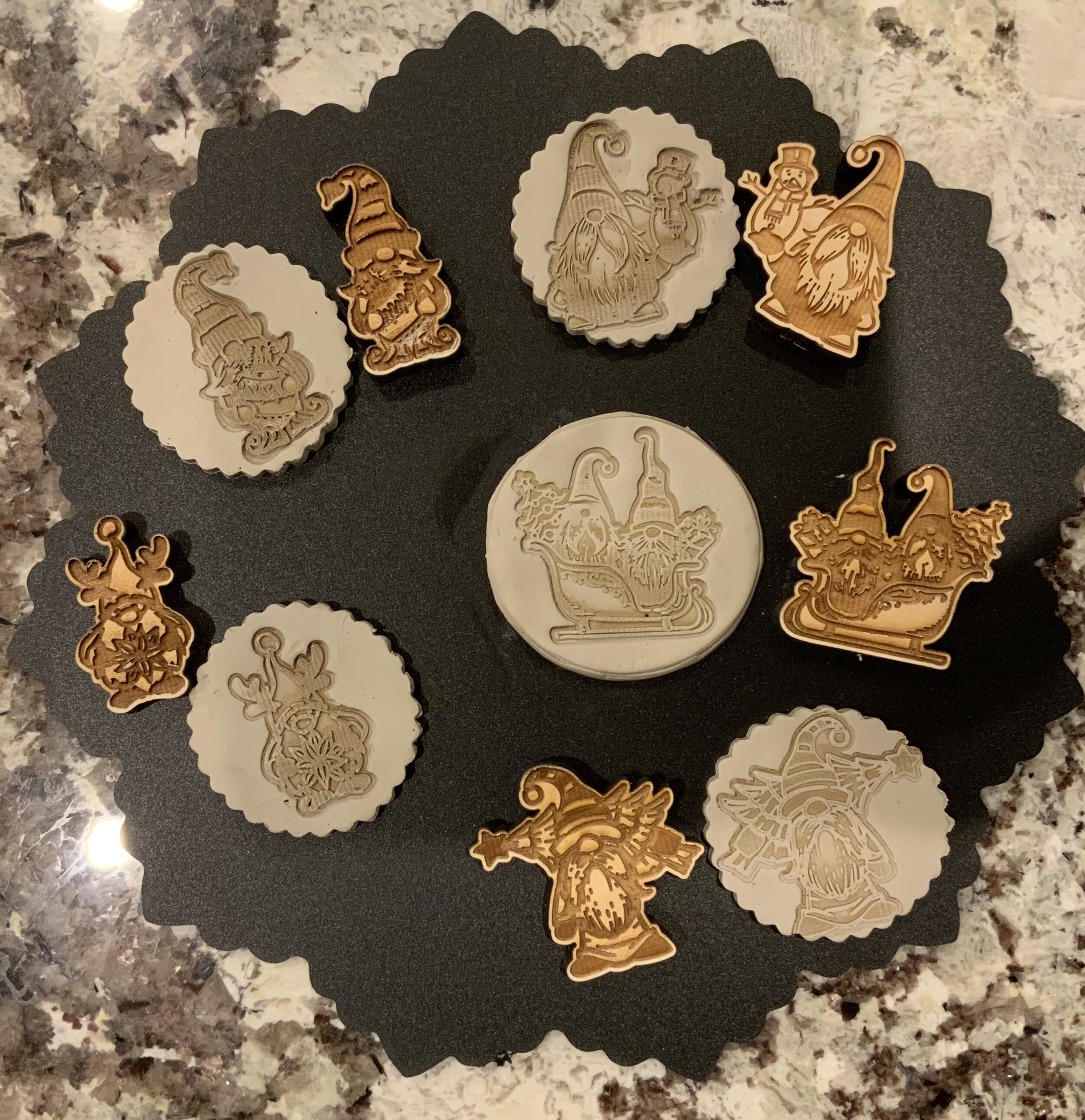 Holiday  Gnomies Set of 5 Big Stamps 