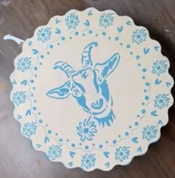 Mr Goatie 2 piece Stencil