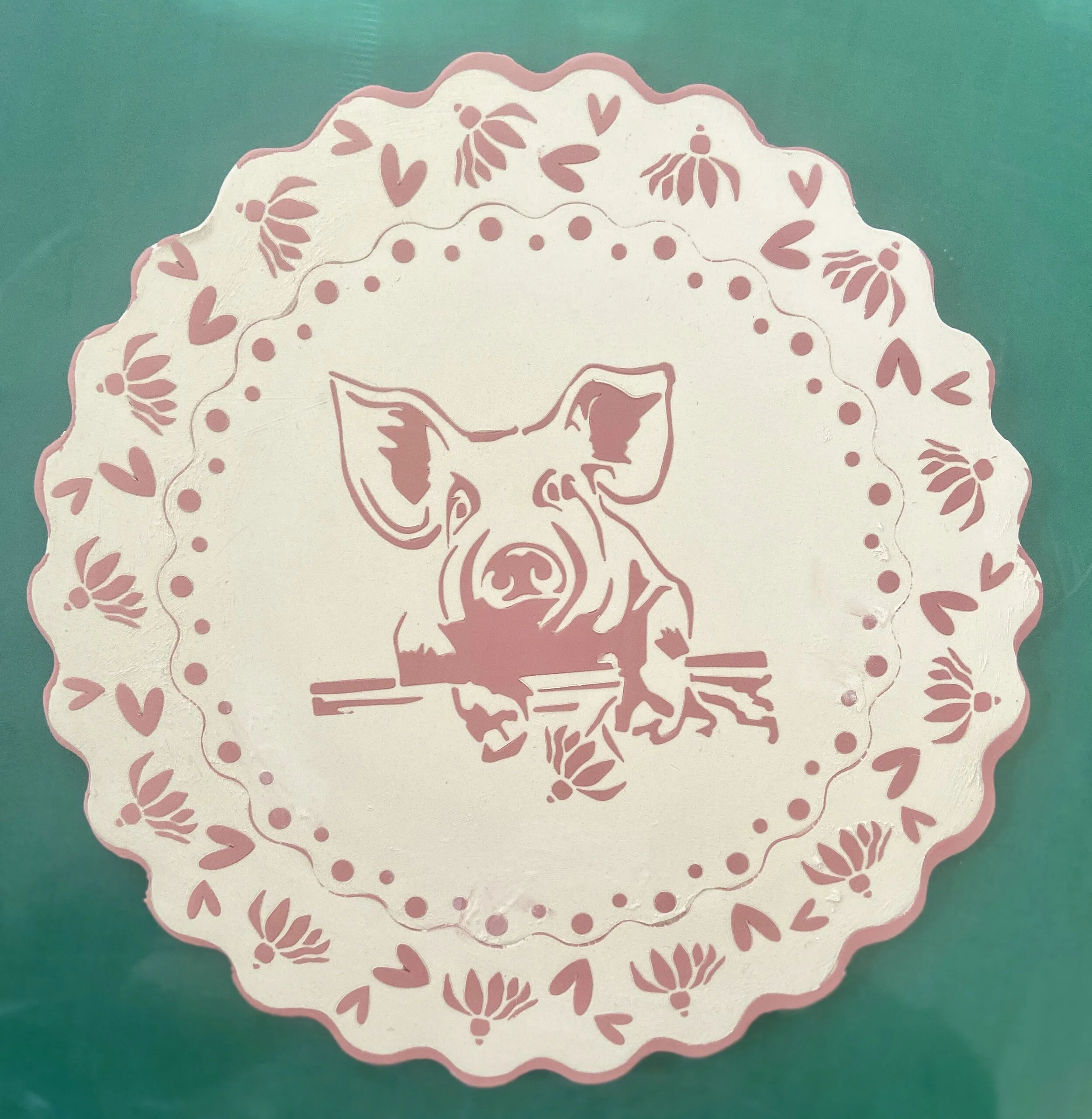 Ms Piggy  2 piece Stencil 