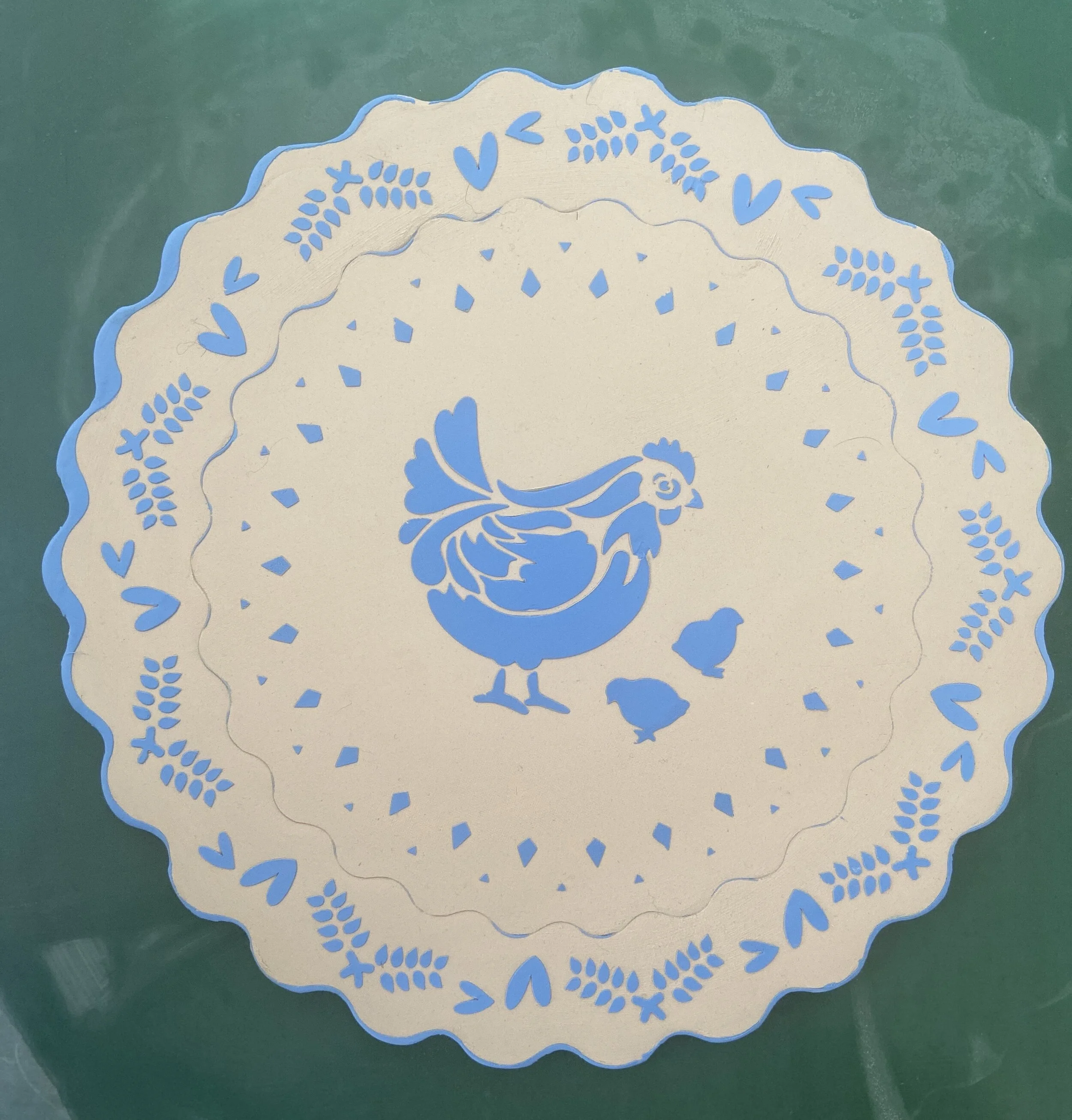 Ms Chicky  2 piece Stencil 