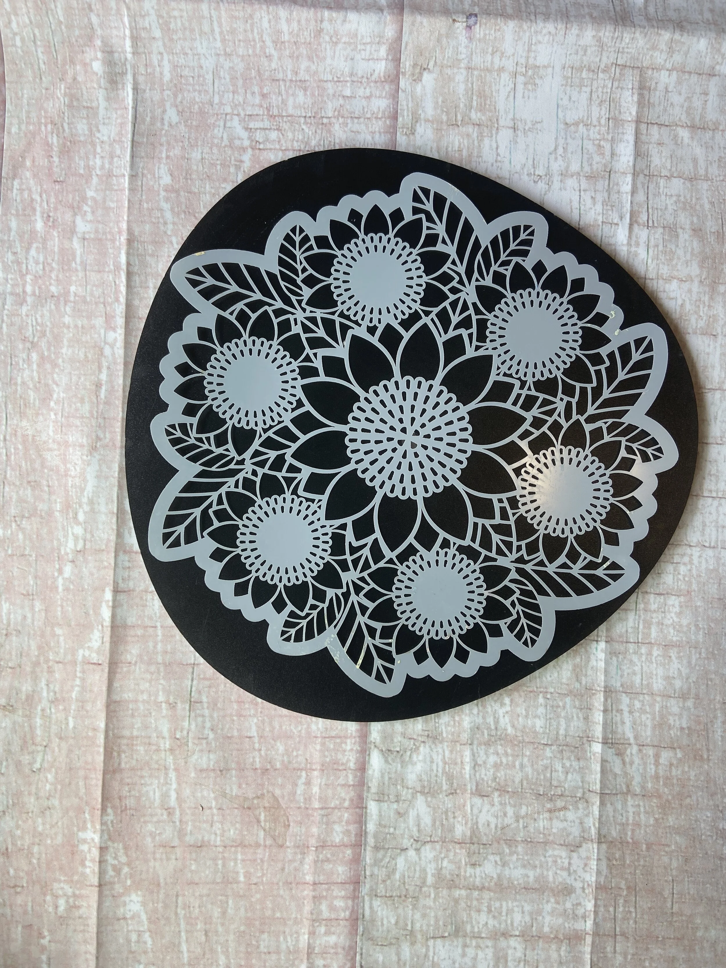 Happy Summer Sunshine Flowers Stencil