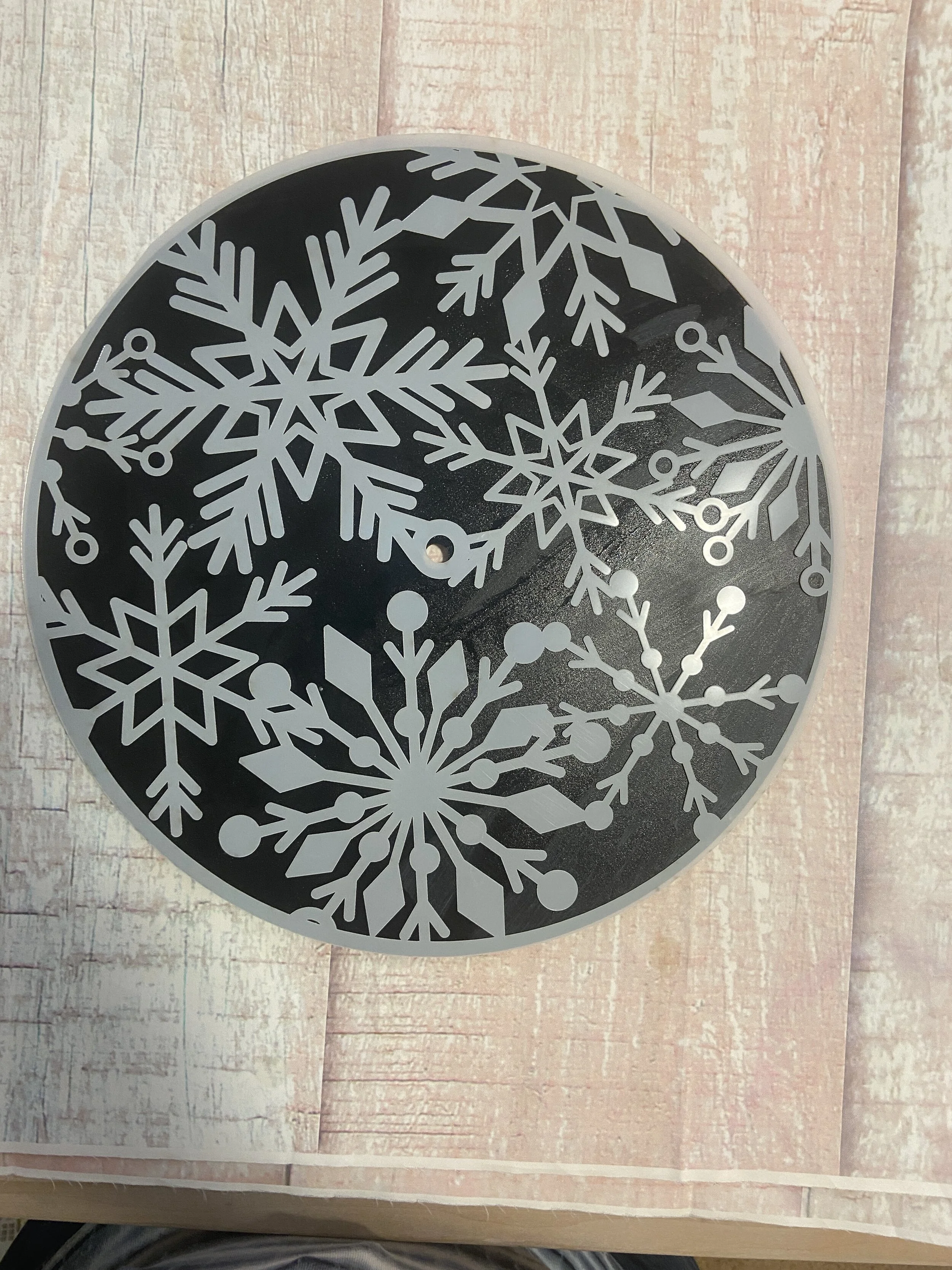 Winter Snowflake Round Stencils