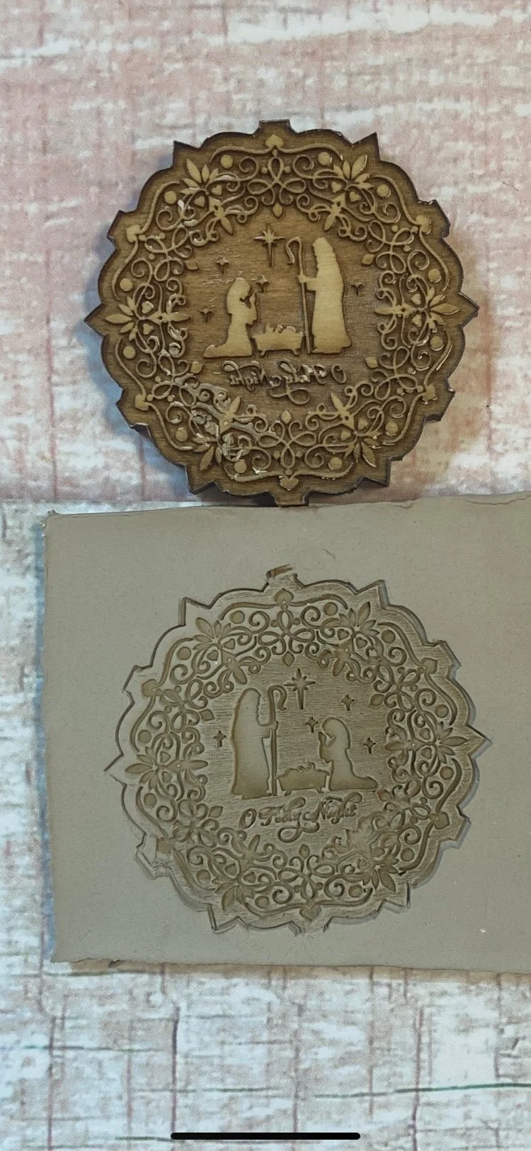 Oh Silent Night Large 3 inch Stamp