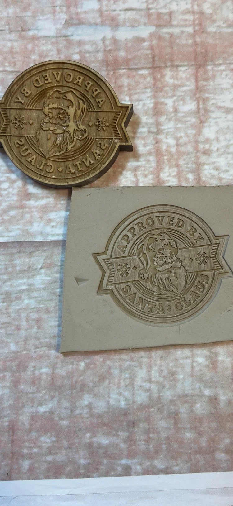 Approved by Santa  3 inch Stamp