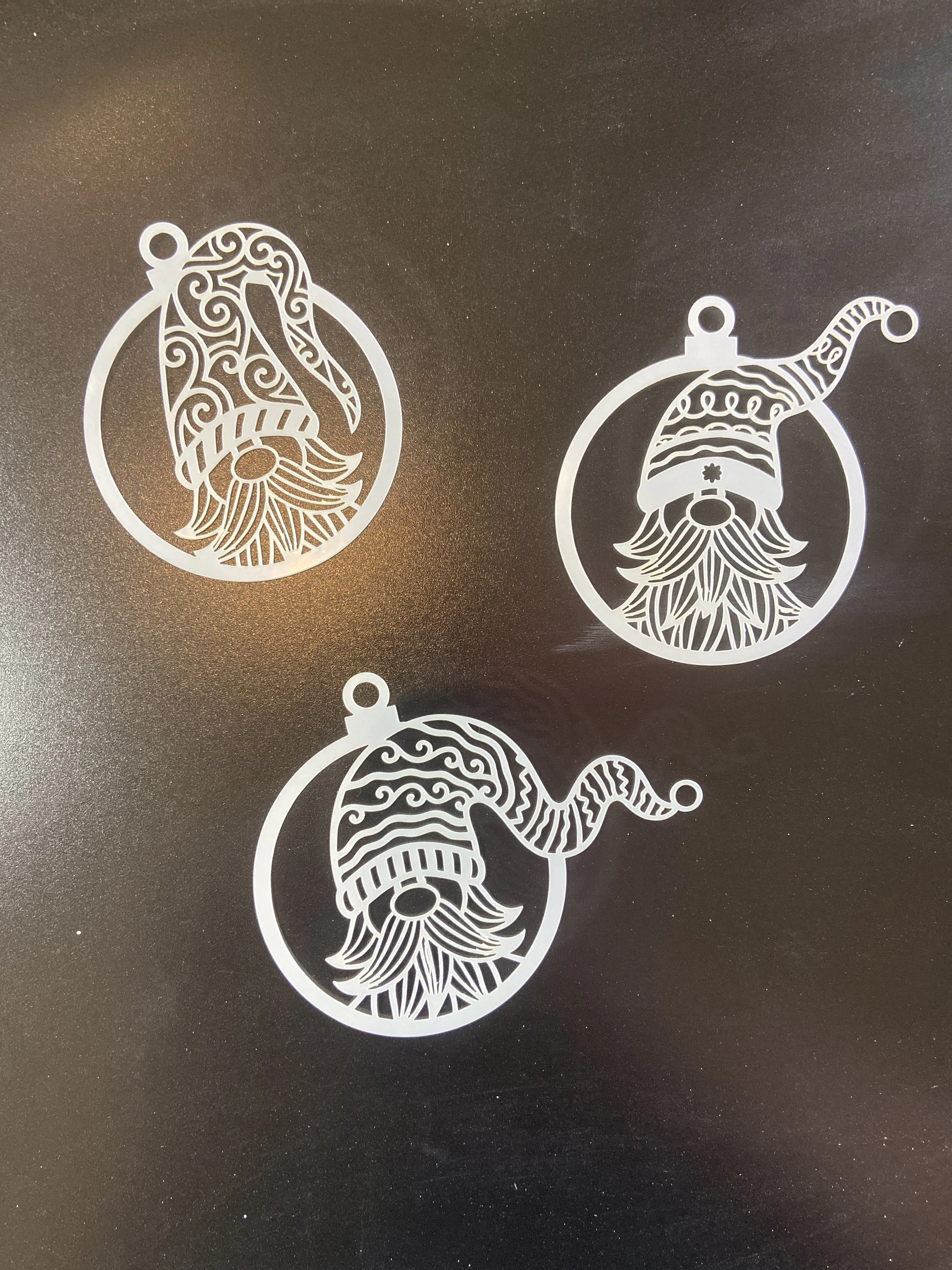 Christmas Ornament Gnome Stencils 3 pack