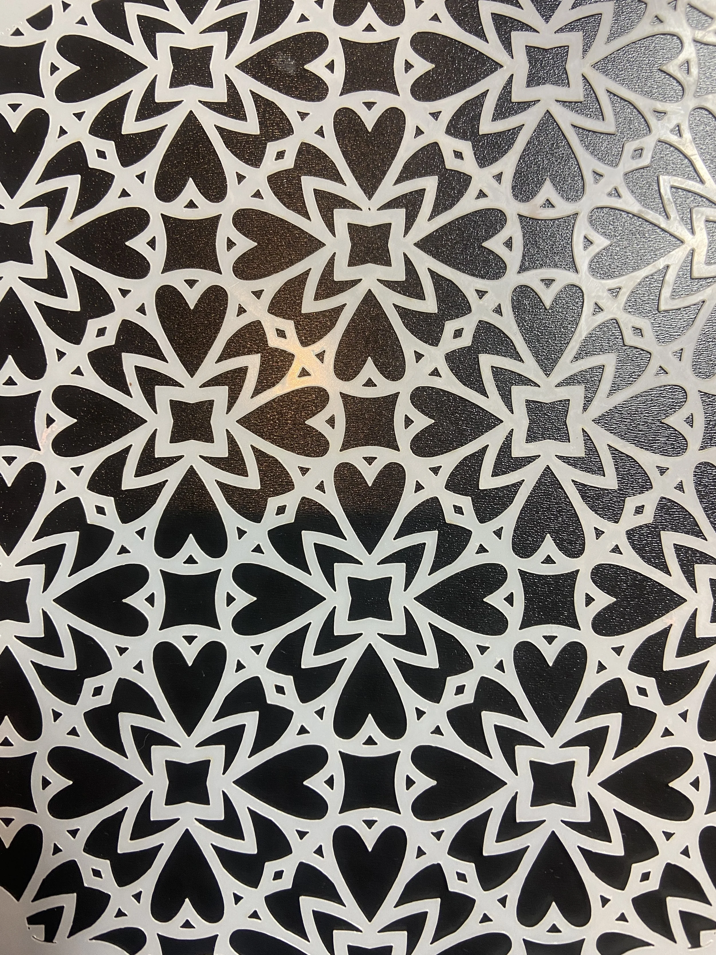 Geo Hearts 12 x 12 Square Stencil