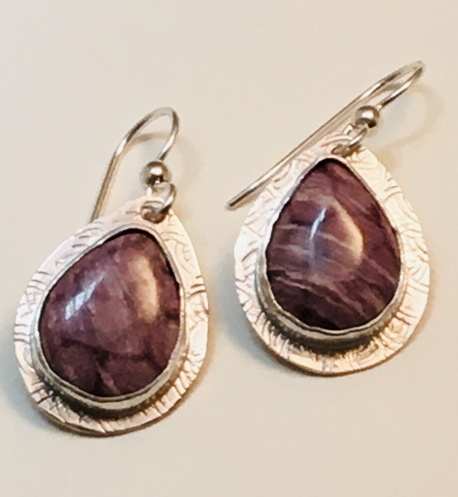 Pink Ocean Jasper Earrings