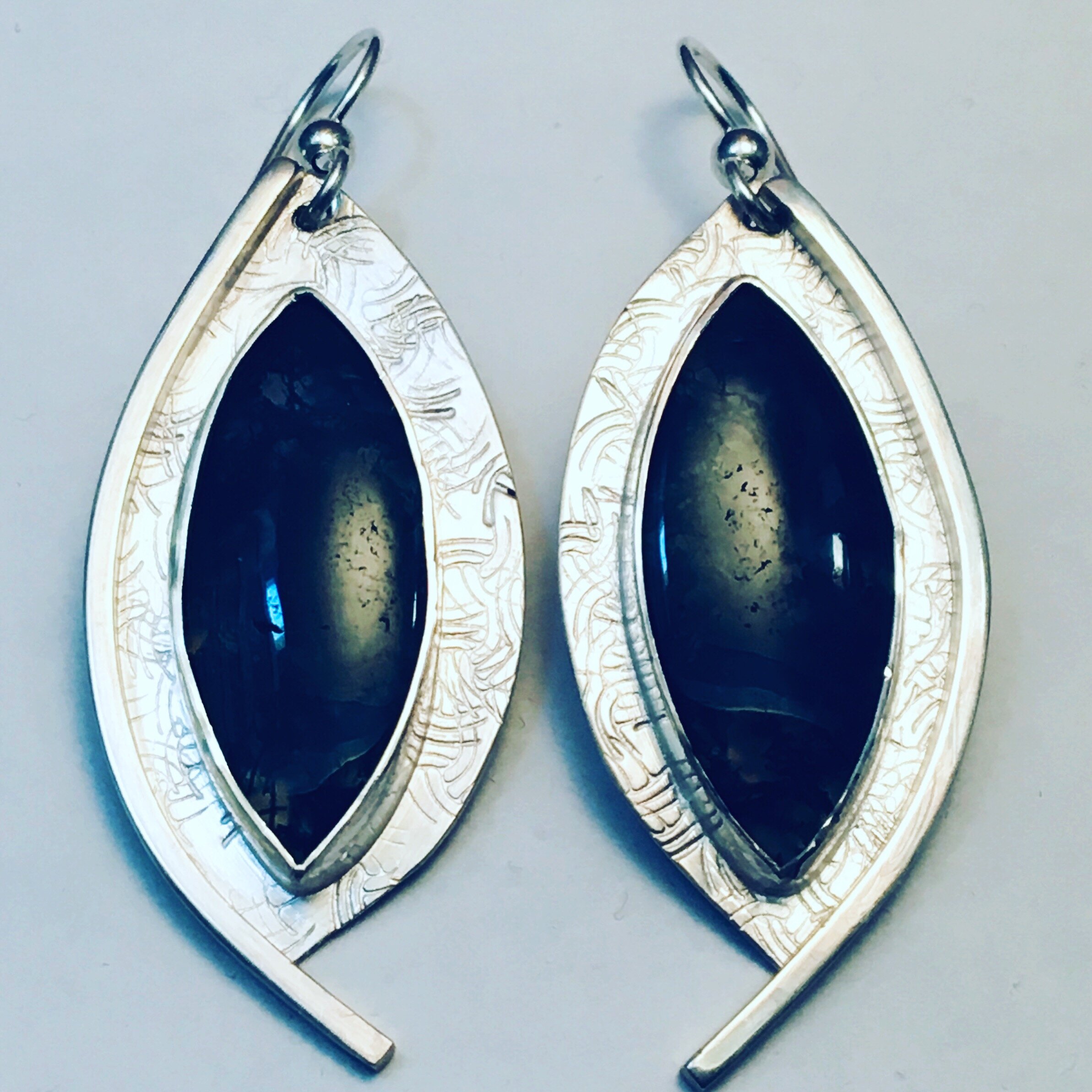 Green Moss Agate Earrings