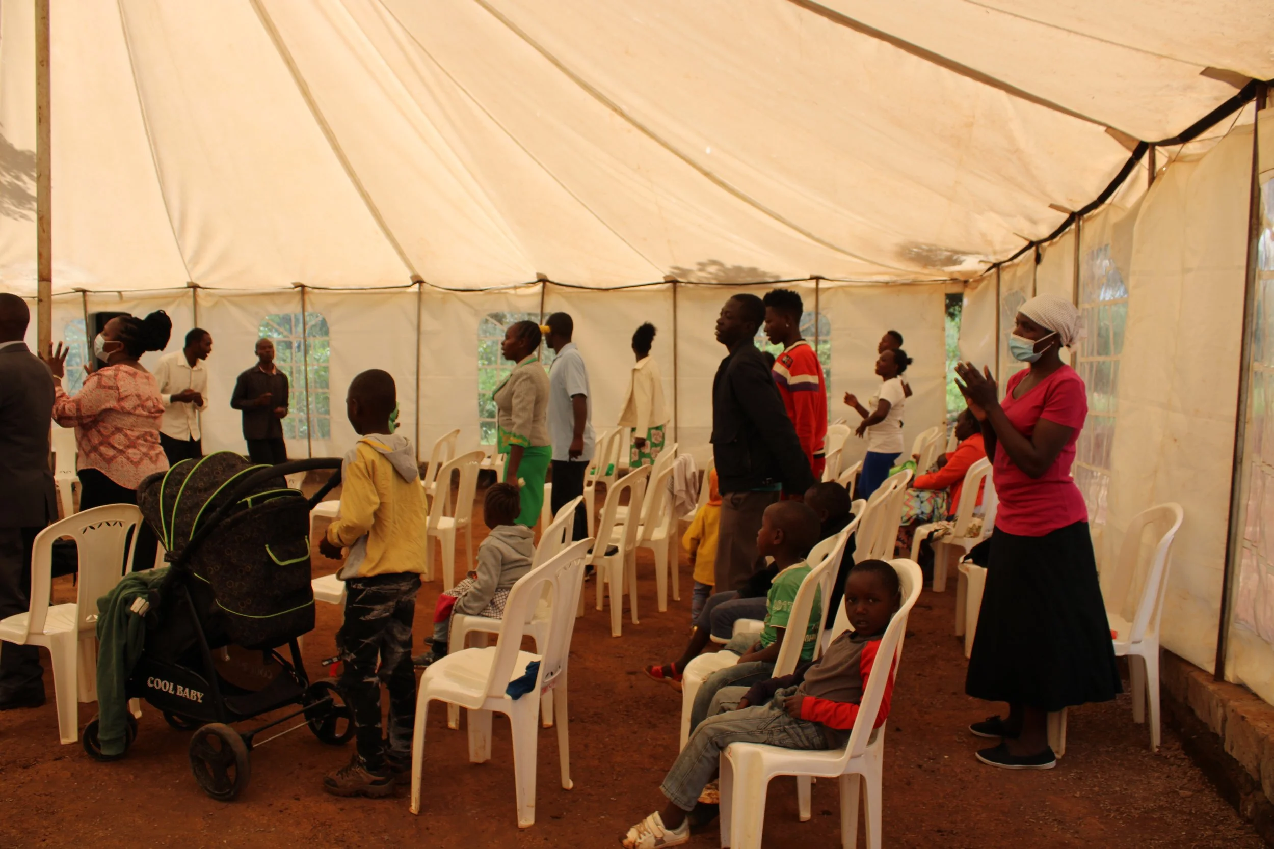 The interior of Worship City Church during a Sunday morning service.