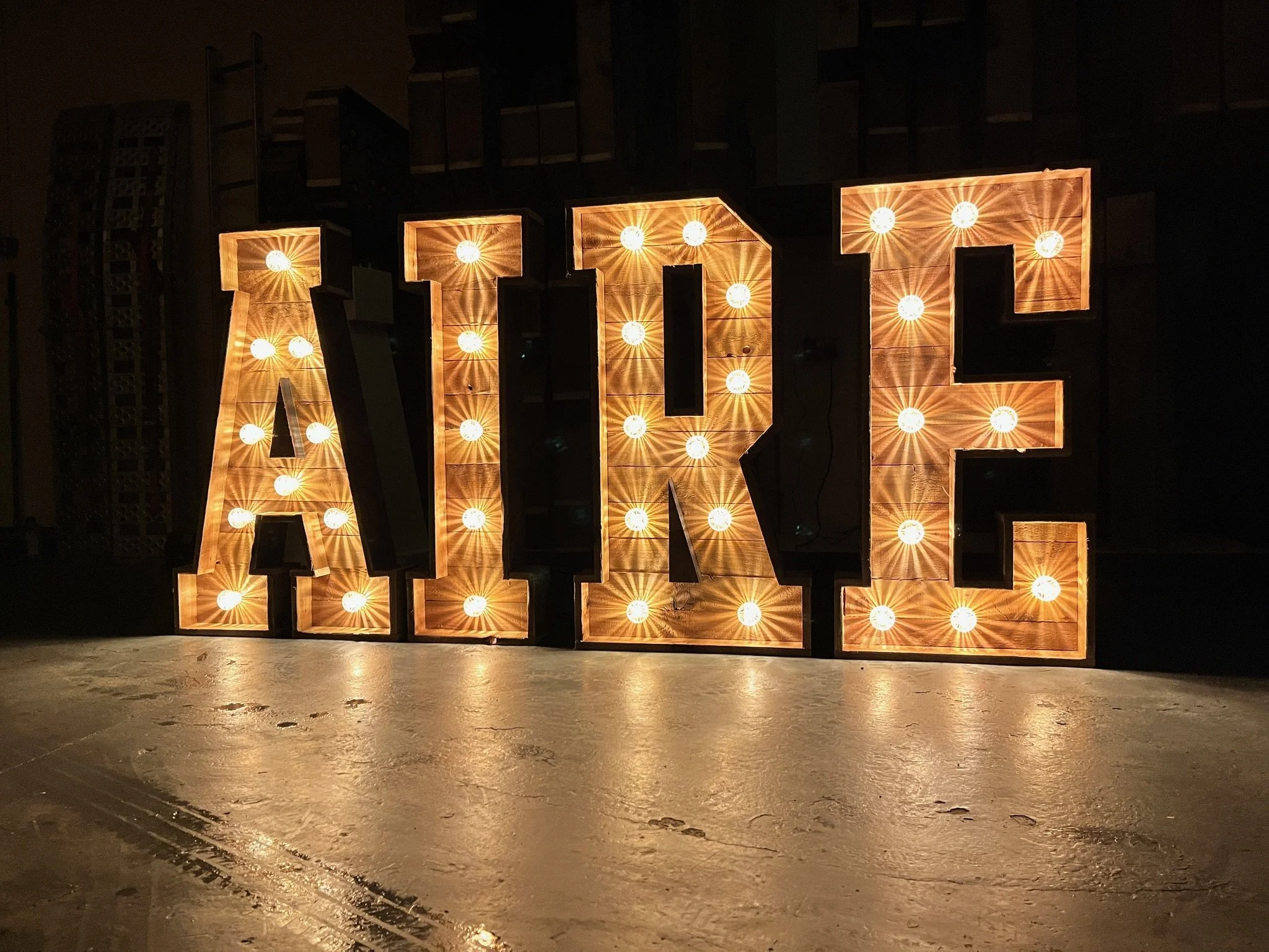 light up letter hire
