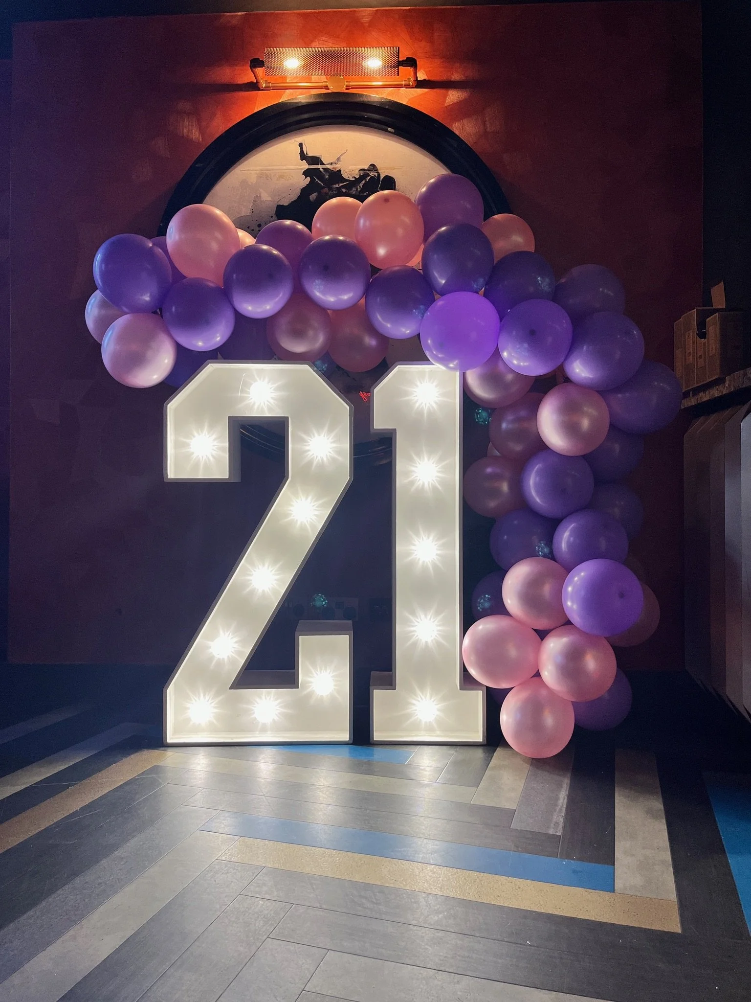 Light Up 21 Number Hire