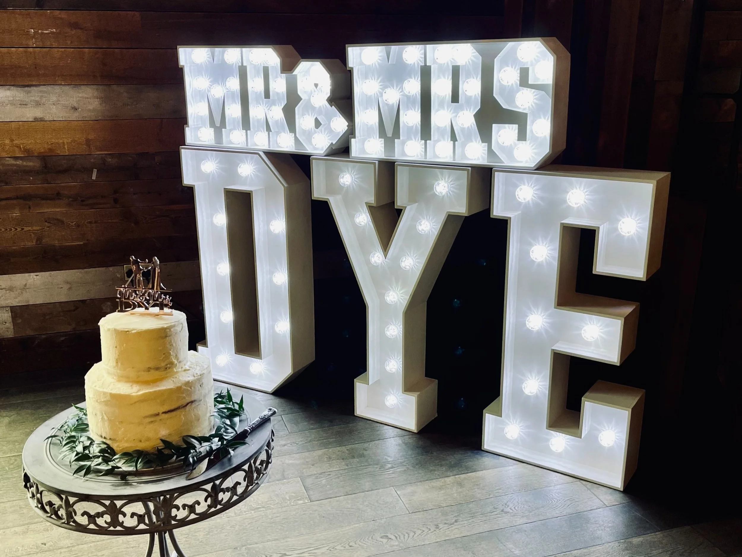 White Light Up Letter Hire