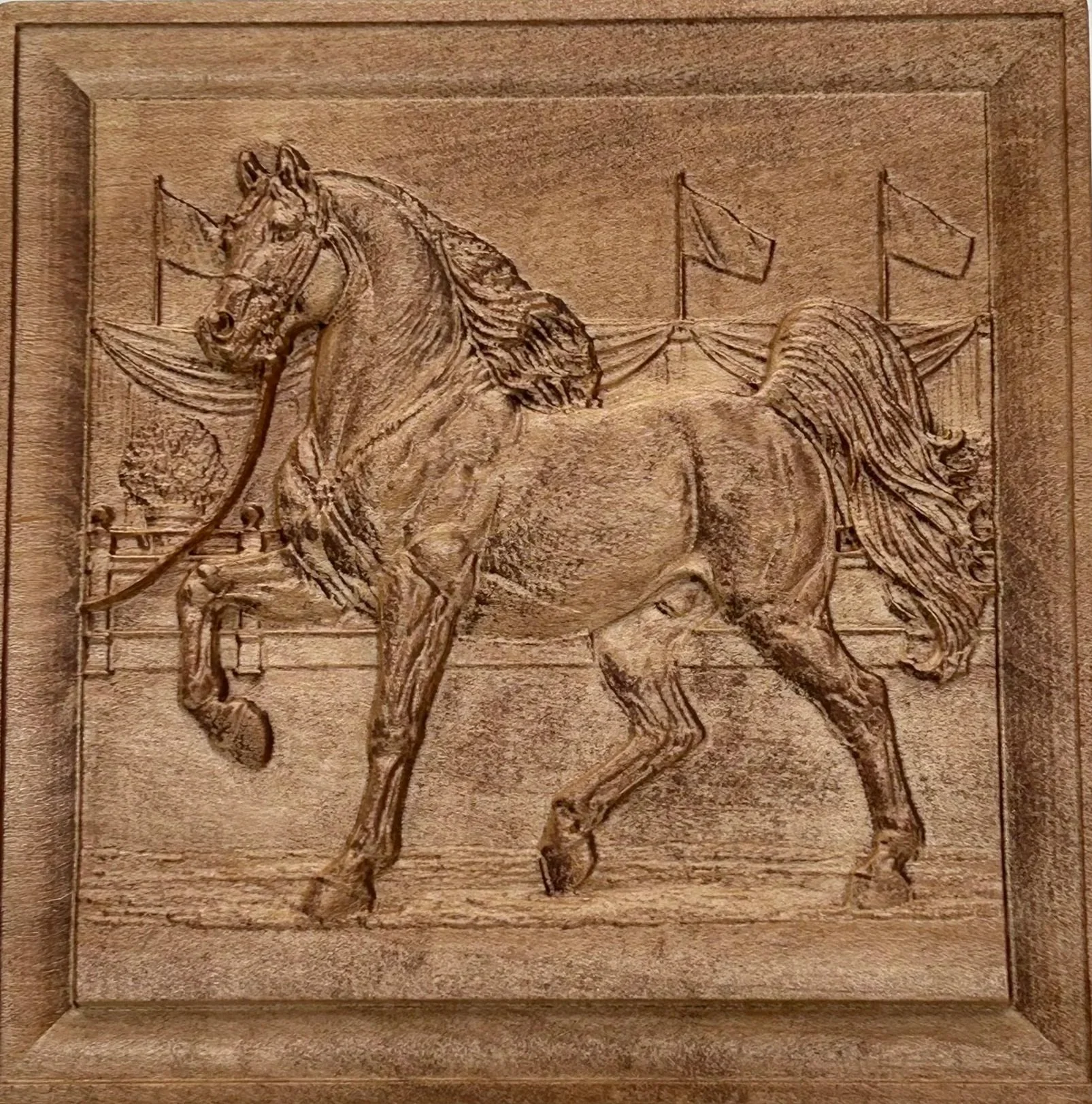 Show Horse - Colonial Maple Stain 9" x 9"