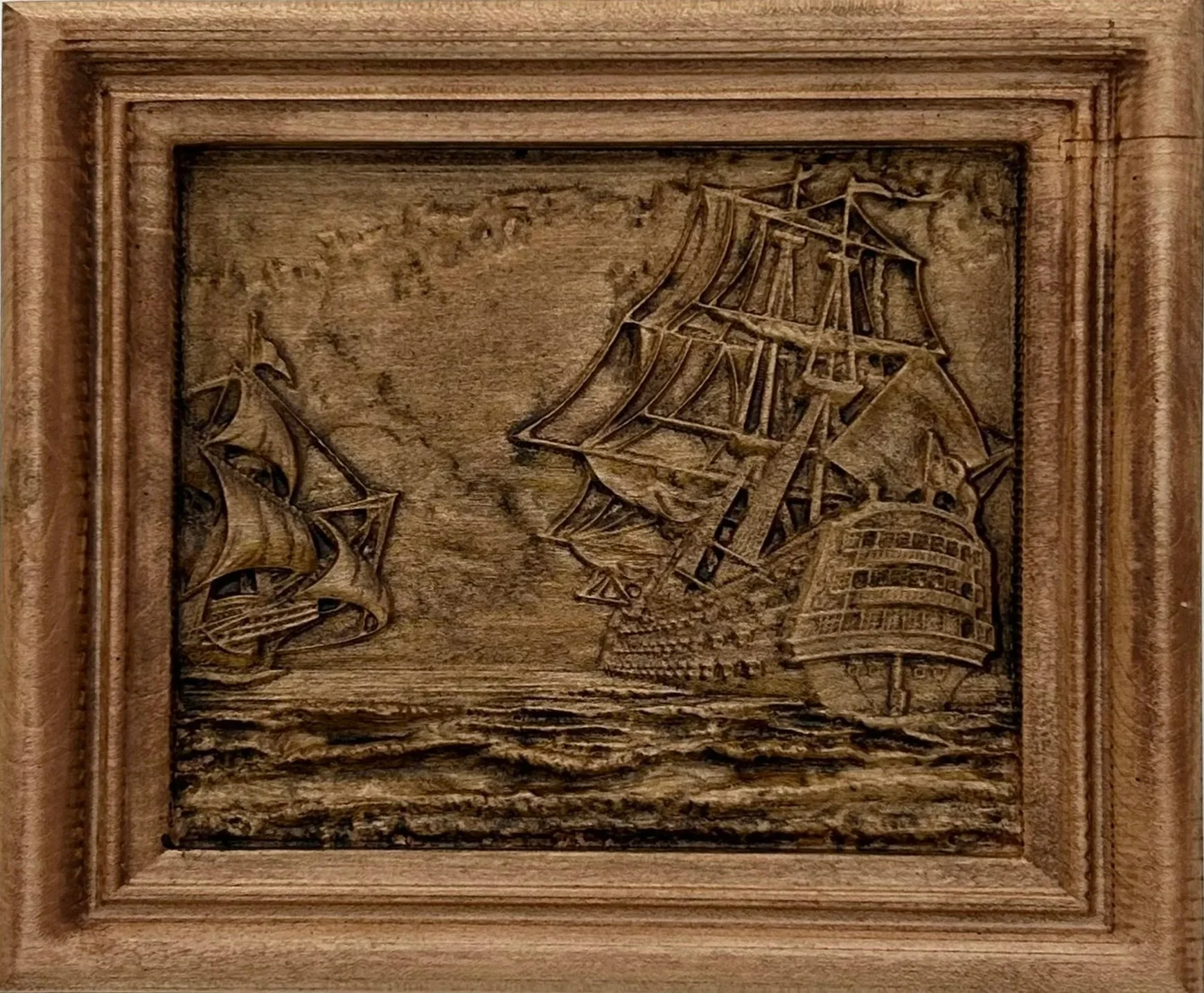 Ships at Sea - Cherry Stain 11" x 9"