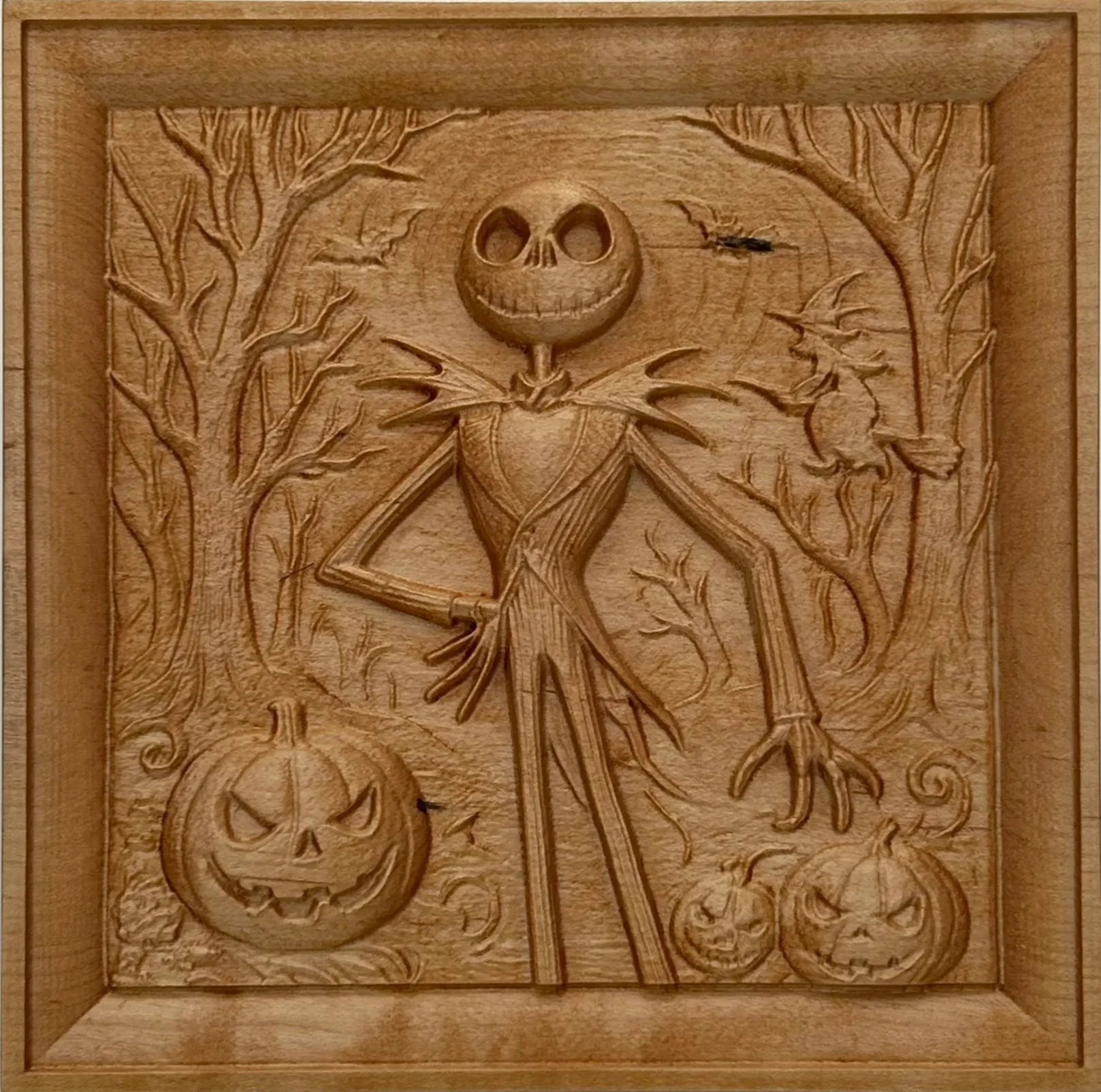 Jack Skellington - Golden Pecan Stain 9" x 9"