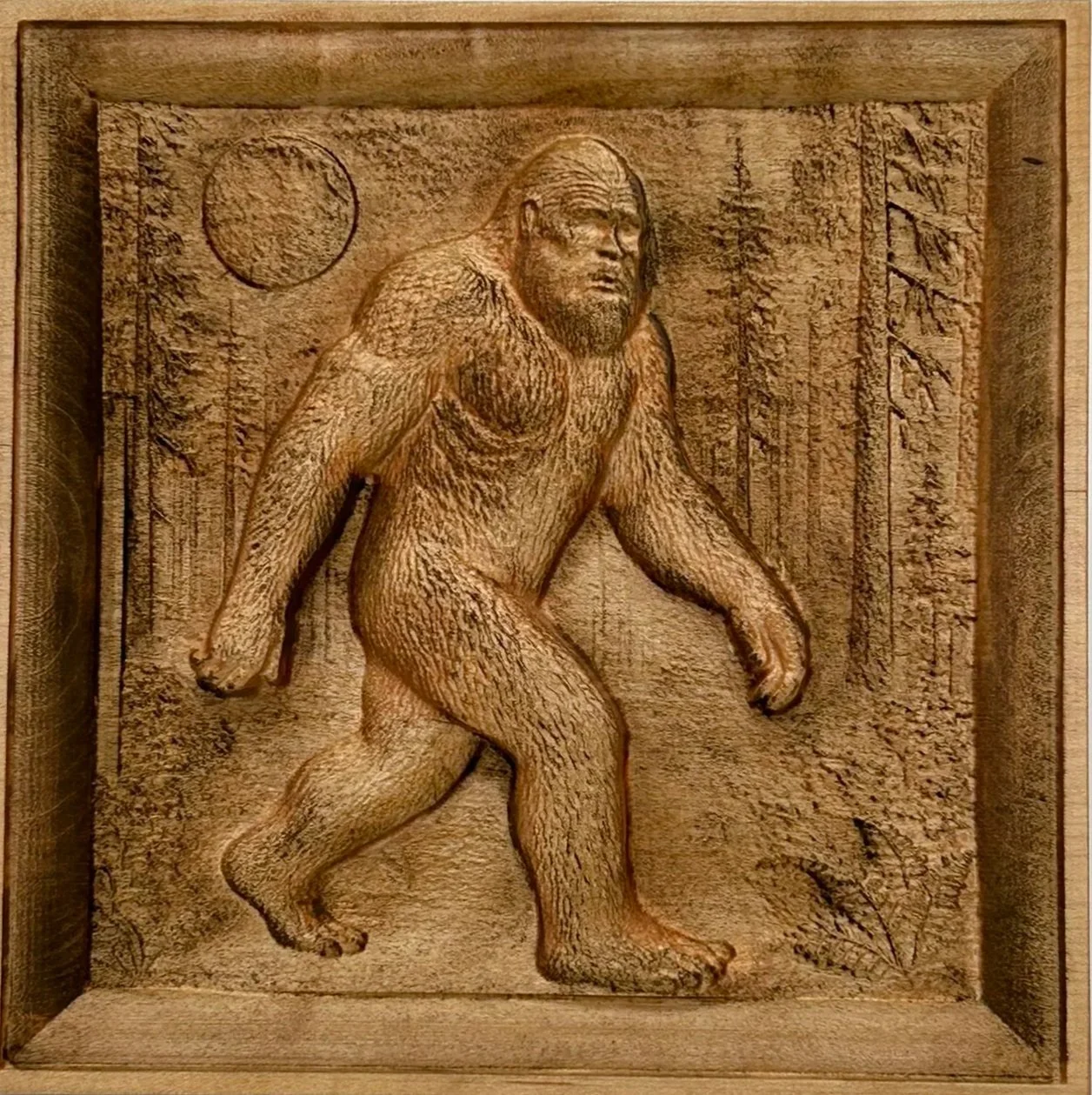 Sasquatch - Glazed Finish 9" x 9"