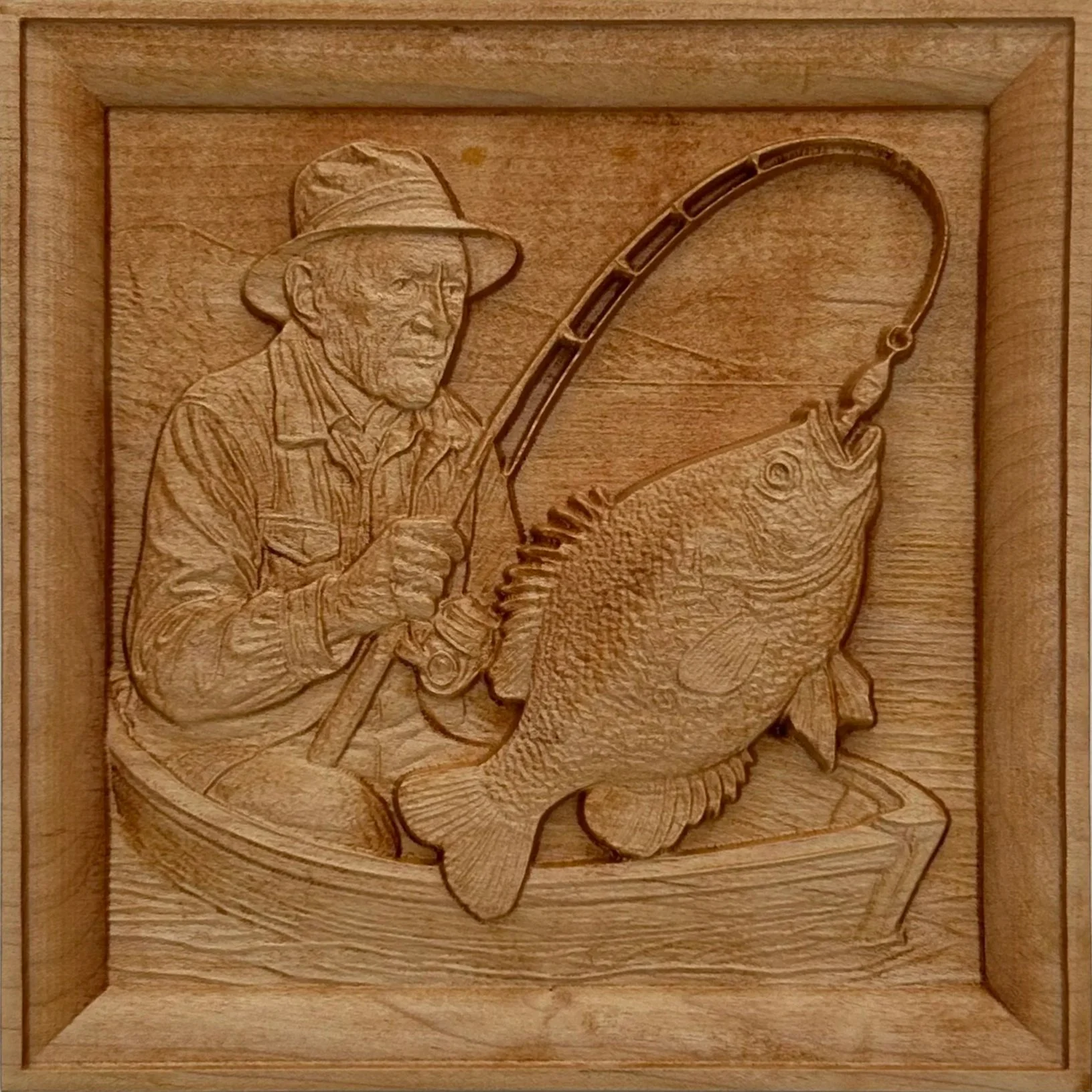 The Big Catch - Golden Pecan 9" x 9"