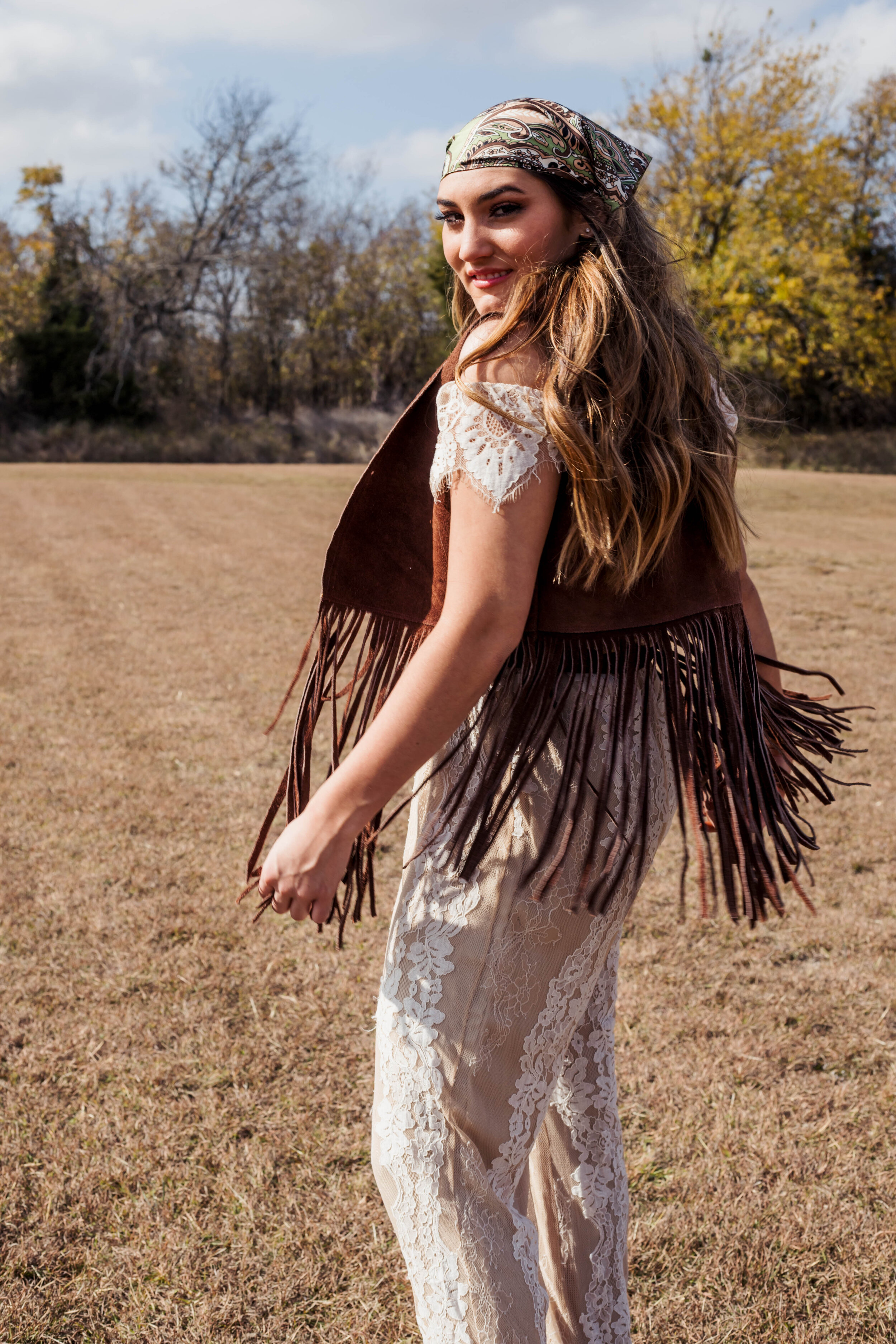 Vintage Leather Fringe Vest