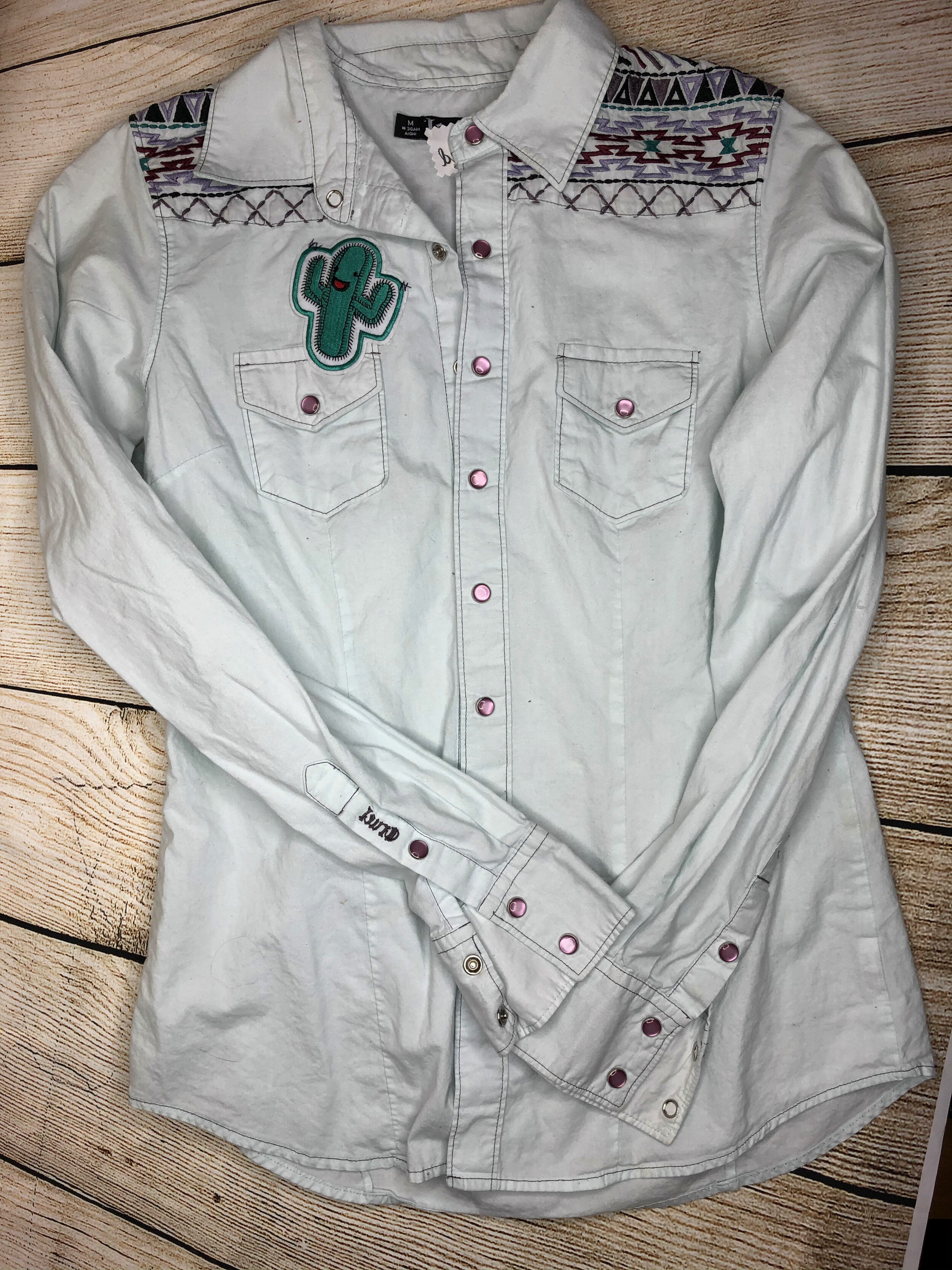 Silly Prick Cactus Pearl snap