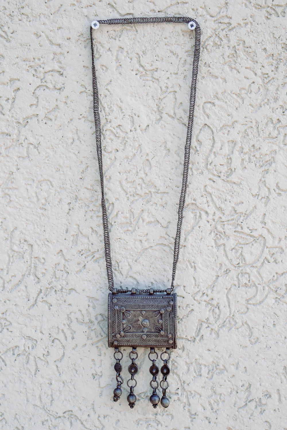 Harari Silver Talisman Pendant Necklace