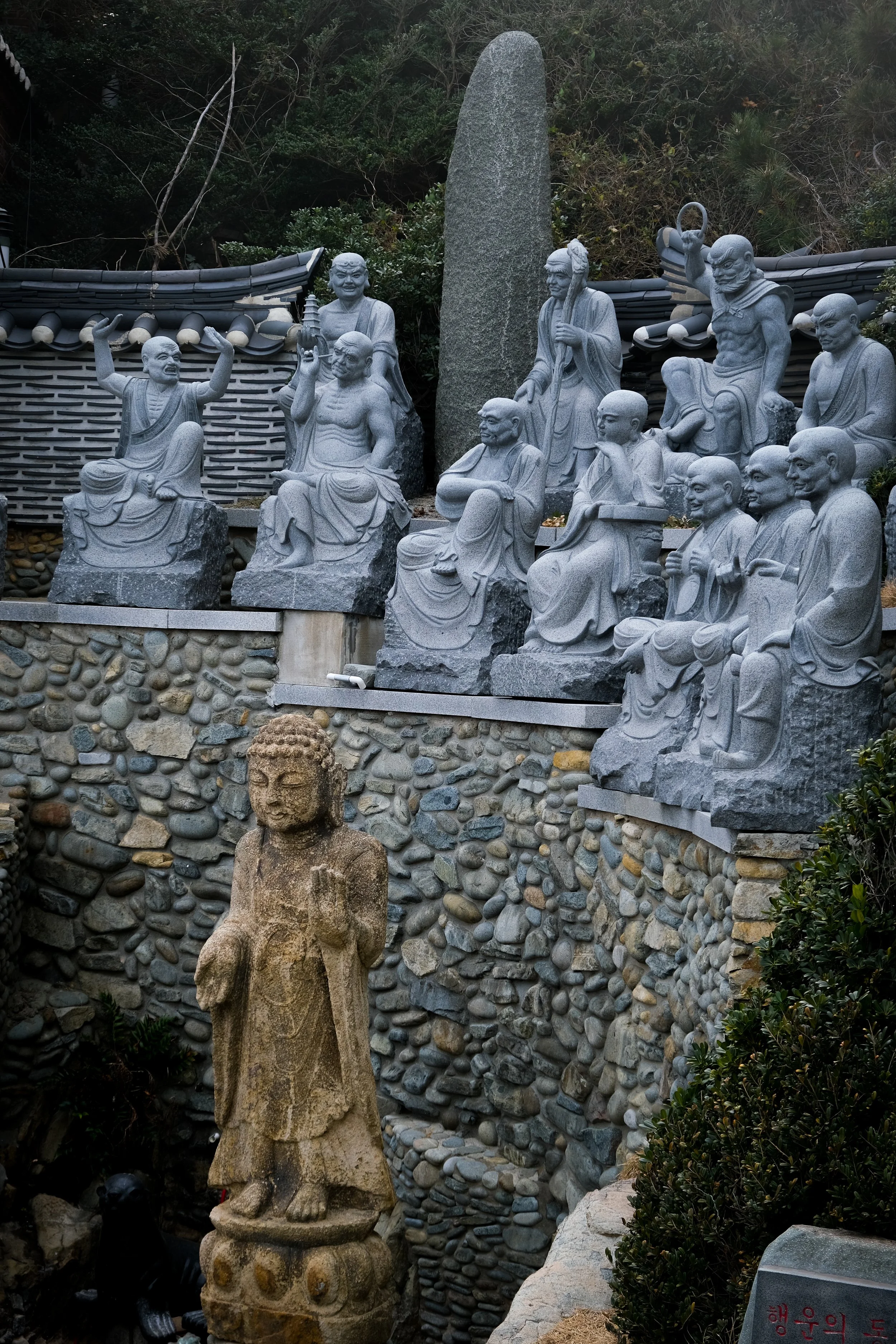 Statues at Haedong Yonggungsa Temple in Busan, South Korea