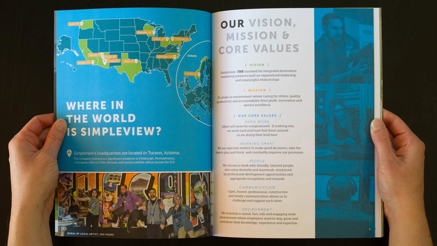 This recruiting piece shows off Simpleview's innovative and fun work culture.