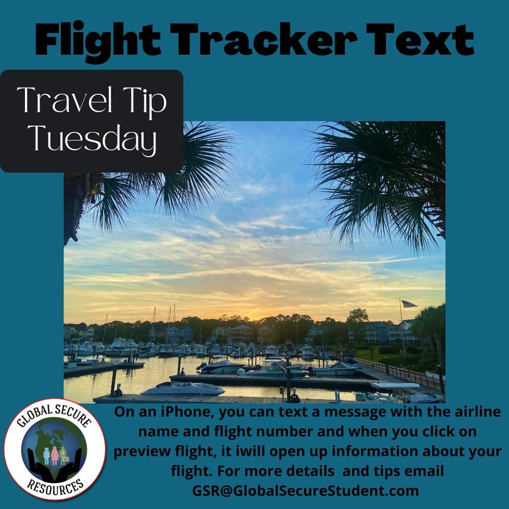 We love sharing great tips to make travel easier. On an iPhone, you can text a message with the airline name and flight number, and when you click on preview flight, it will open up information about your flight. For more details and tips, email GSR@