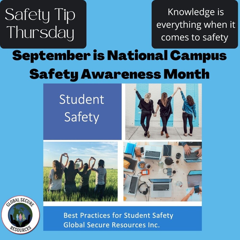 September is National Campus Safety Awareness Month. Each year parents all over the world invest money and time into their children's education. Parents help their children enroll, figure out finances, and set them up in their dorms, but how much tim