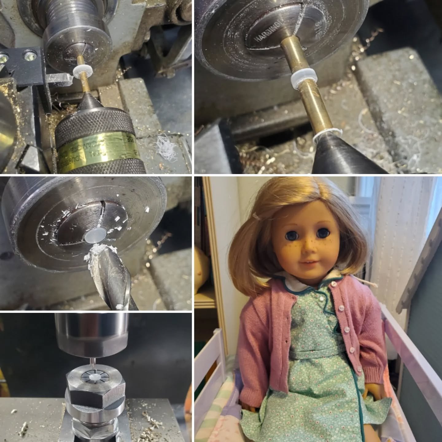 Here's a fun one for New Year's Eve.
M has been very into the American Girls books, and has several of the dolls, many inherited from her mom. But lately she's been into Kit, whom she didn't have in doll form. Fortunately, Santa found a gently loved 