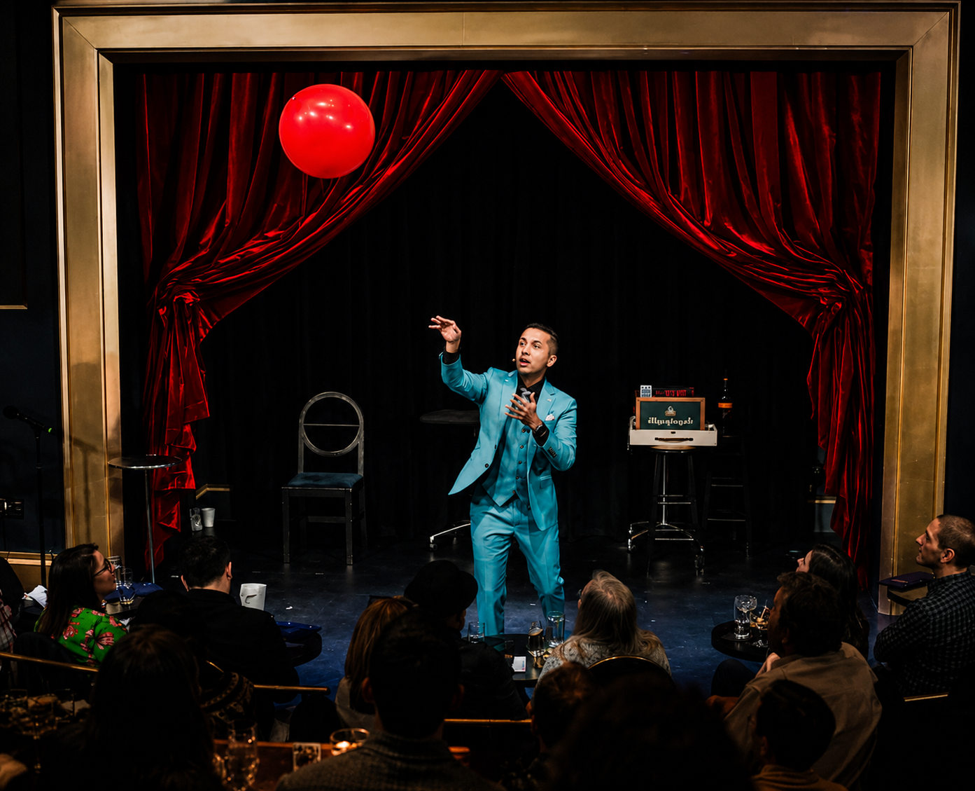Adi Ramakrishna performing on stage