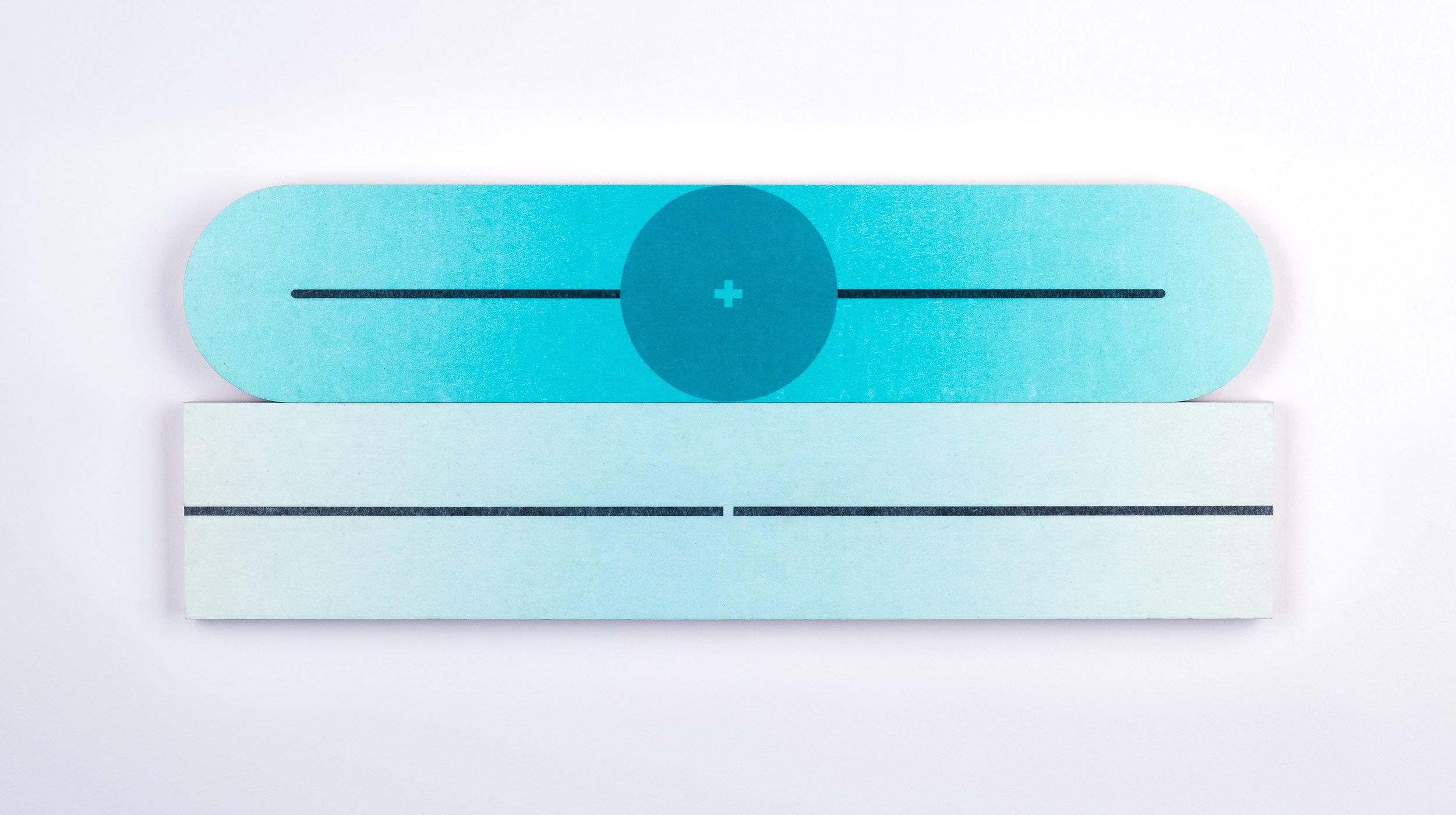 center plus / 6x15", woodgrain print on inshu mitsumata & tosa usushi, oil & acrylic on joined shaped baltic birch plywood, 2022