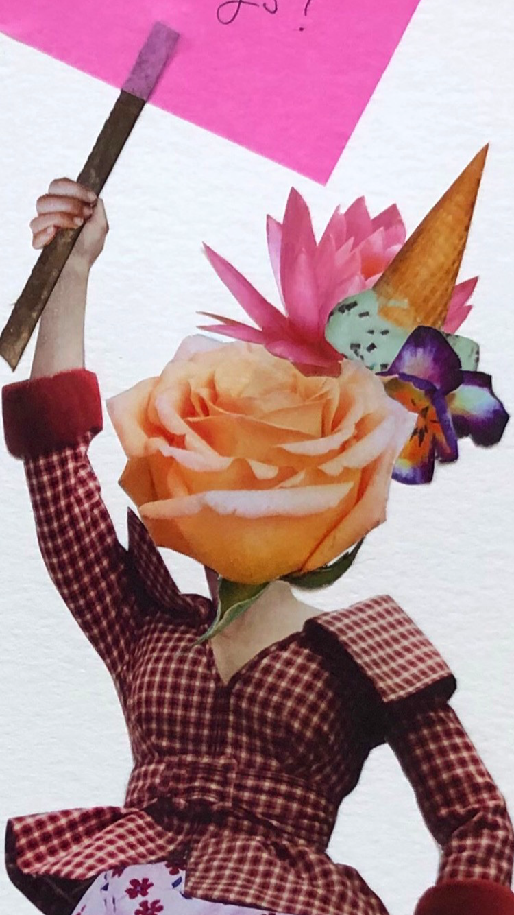 Detail shot of the finished collage.