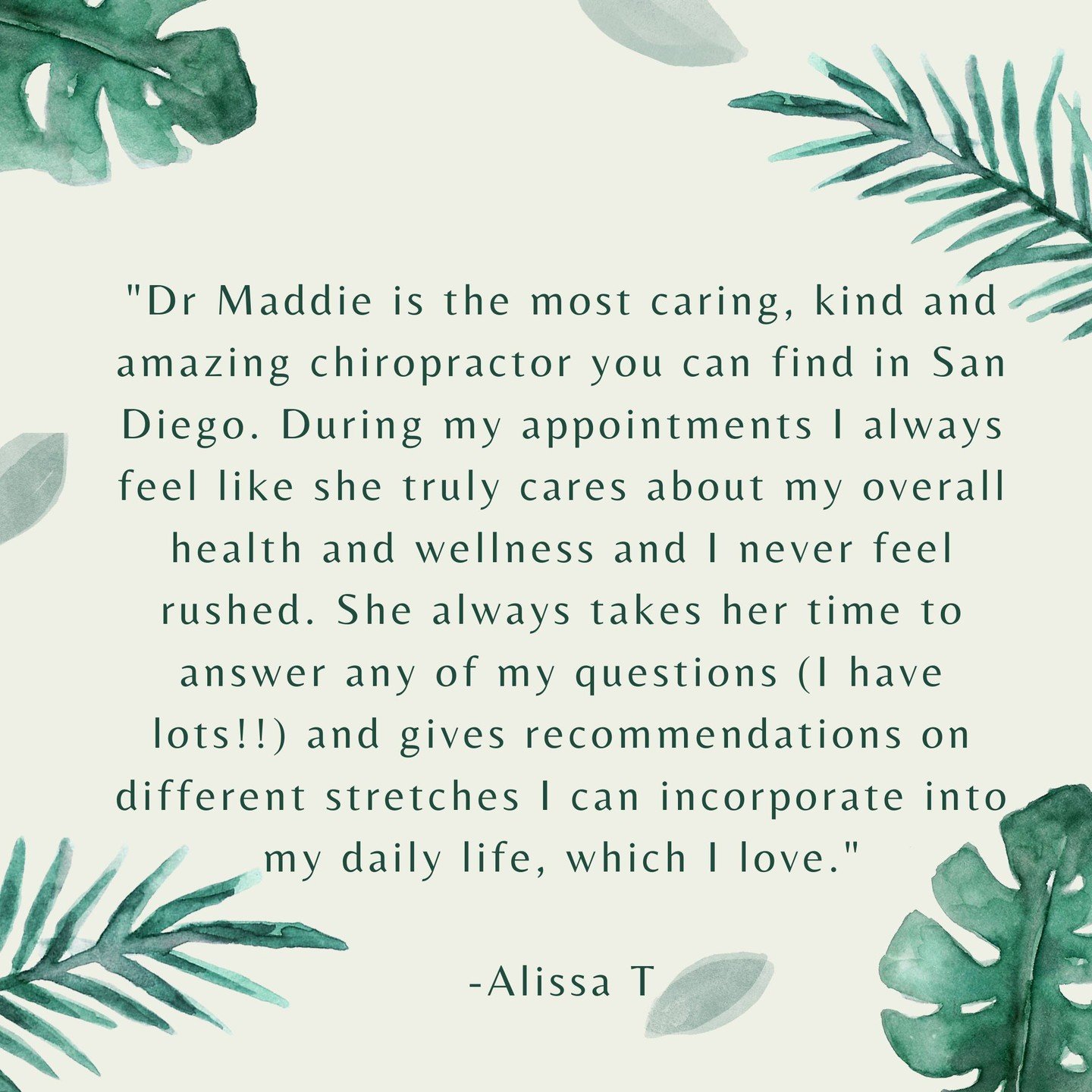 I love having meaningful conversations with my practice members. My goal is to support you in any way I can. Your questions are always welcomed in my office! 🤗