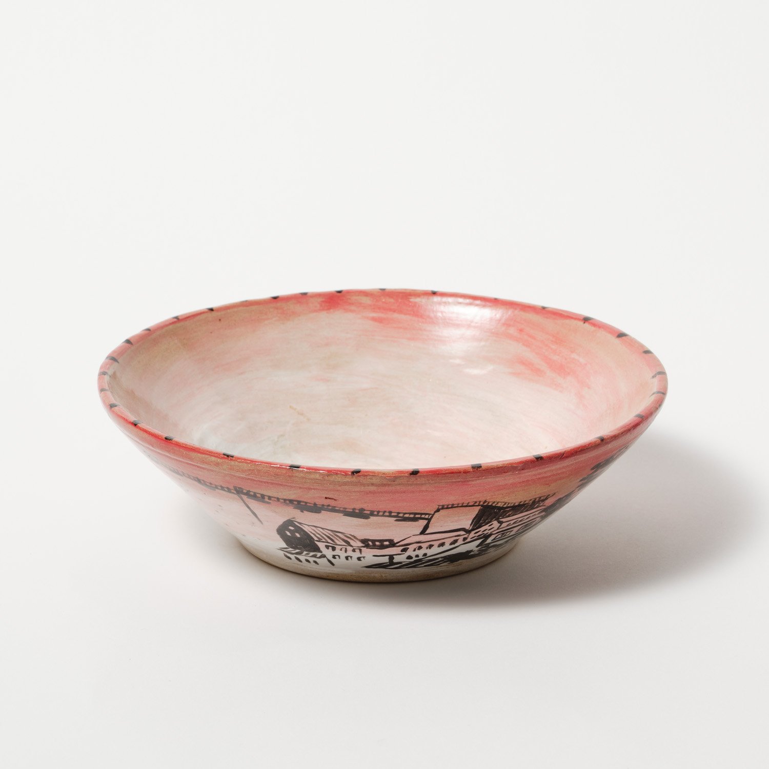 Train across Germany - Ceramic Fruit Bowl – 23cm 8cm 12cm - $600