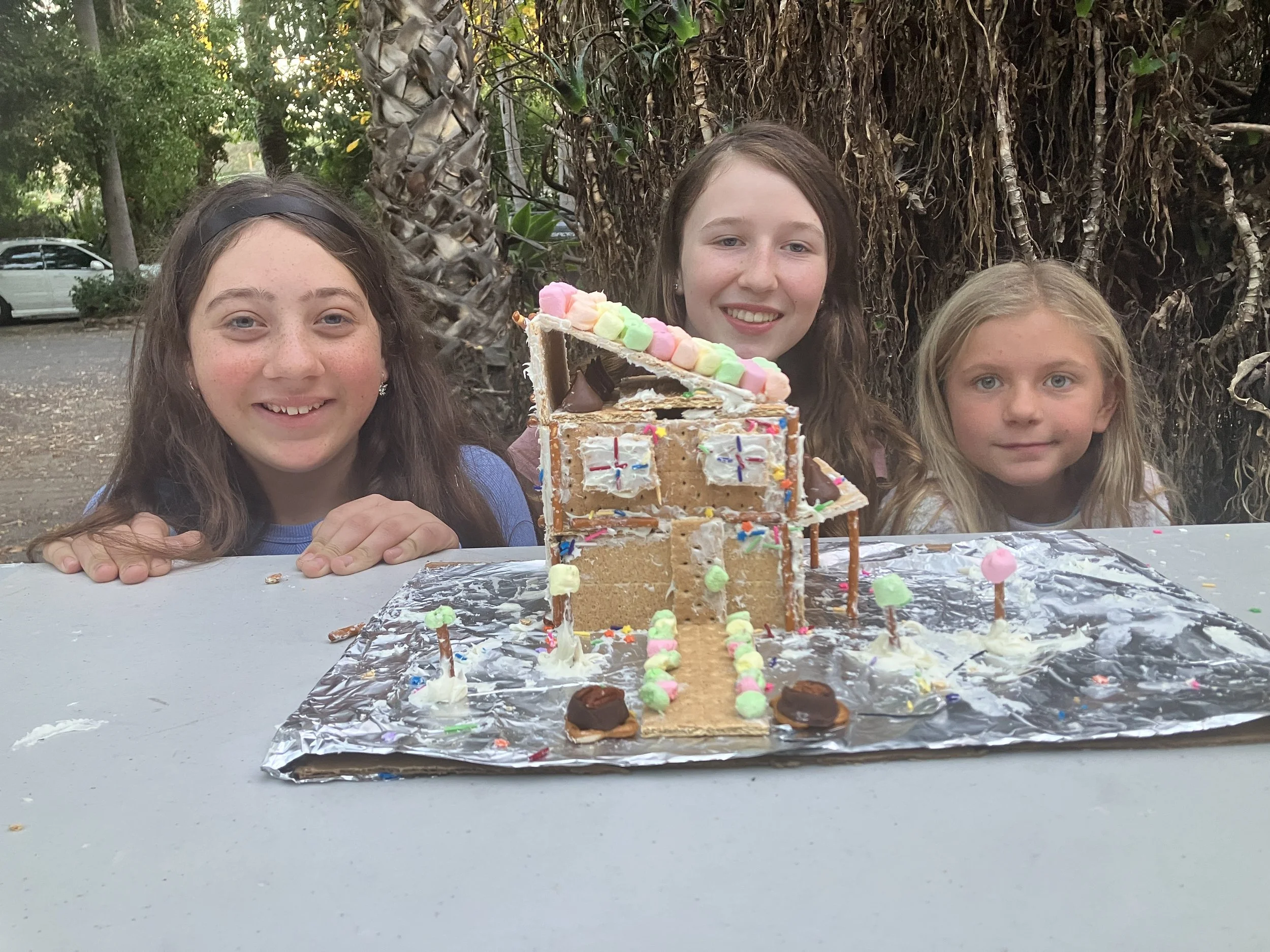 End of semester party - graham cracker houses