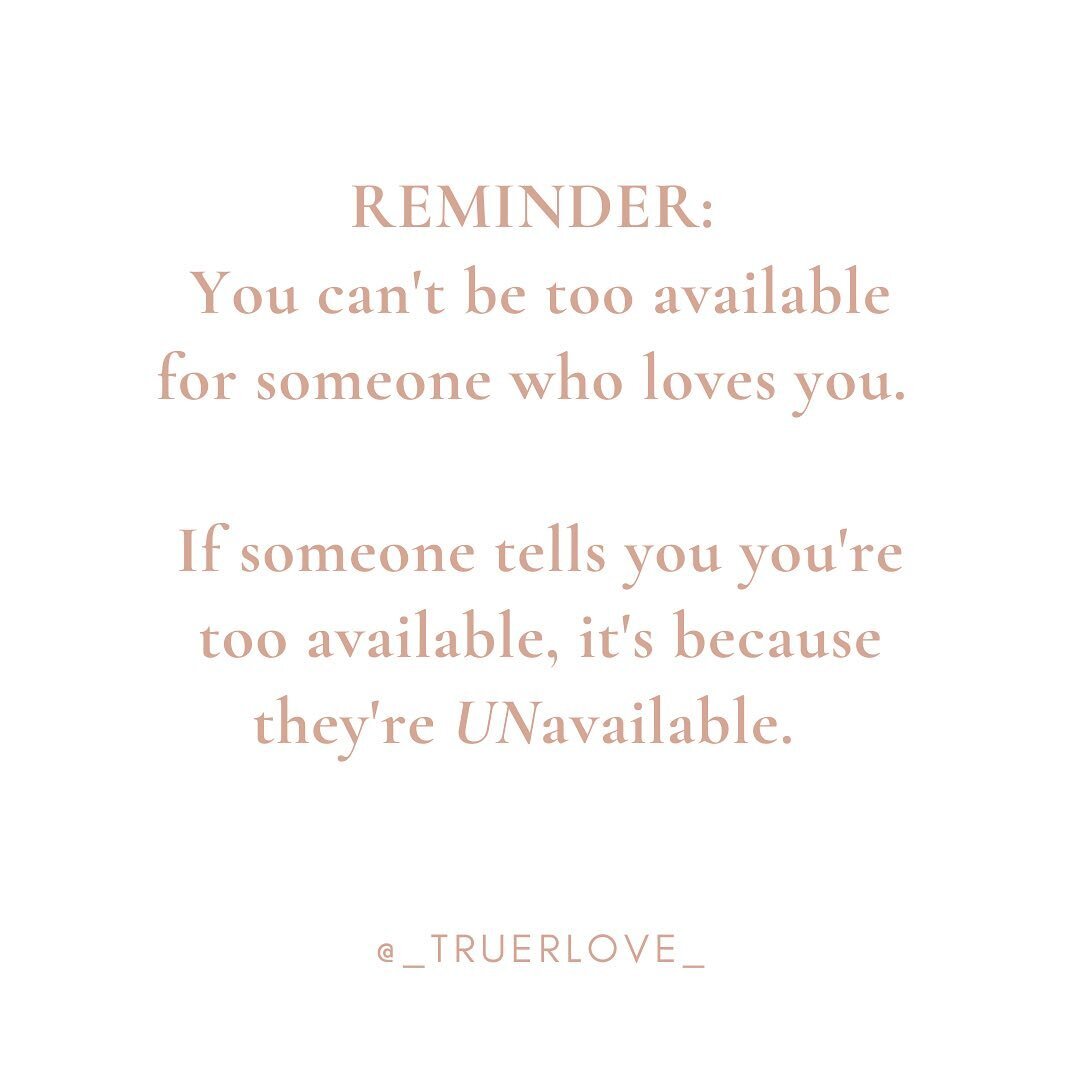 This idea of being &ldquo;too available&rdquo; used to haunt me. It dictated my every interaction with someone I was into, had me questioning my every move. 

&ldquo;Would doing _______ make me seem too available?&rdquo; I always wondered. Fill in th