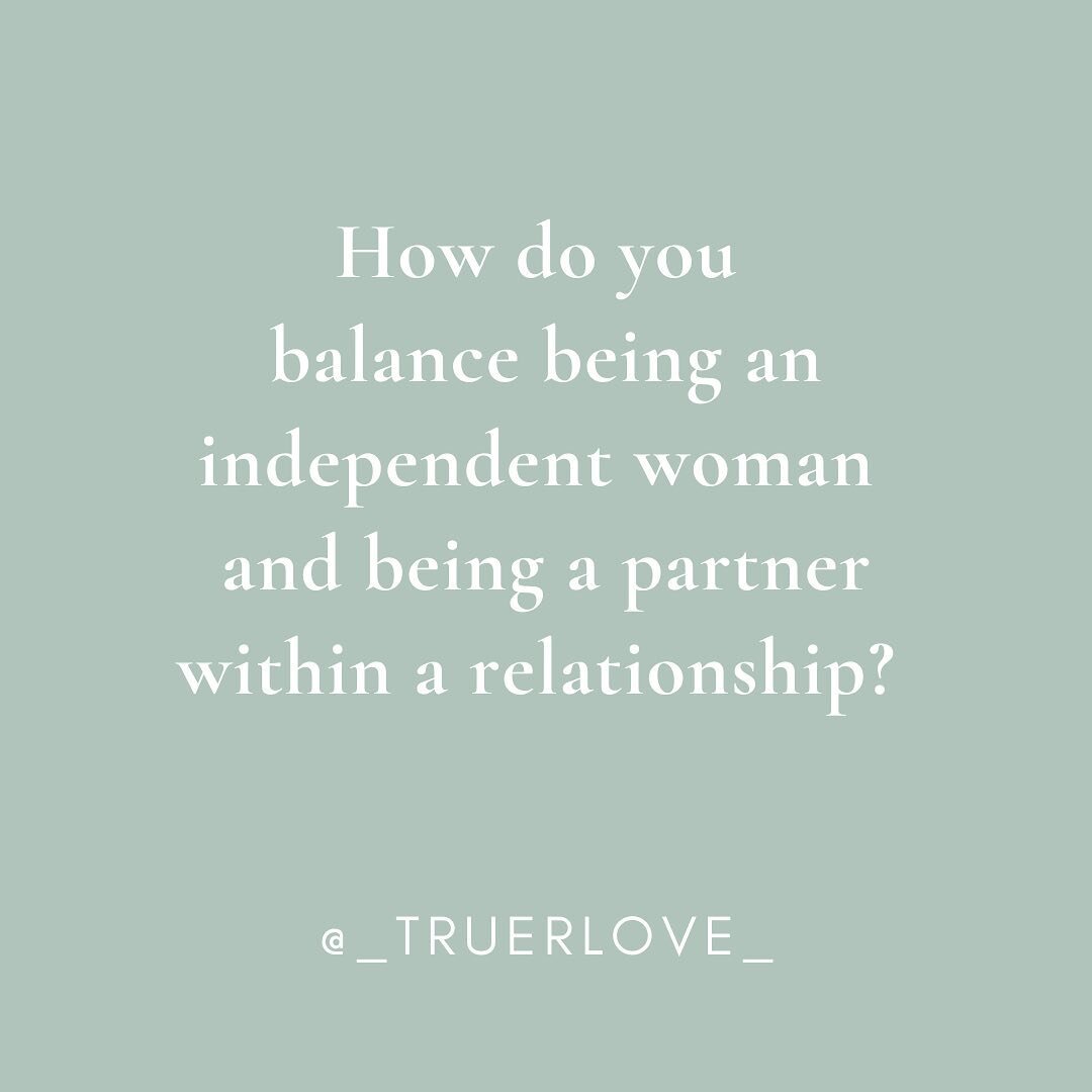 ✨Answer with a comment!✨ 
How do you balance being an independent woman and being a partner within a relationship?

This is something I struggled with for years &hellip; I&rsquo;d love to know your own experience with this question!

#independentwoma