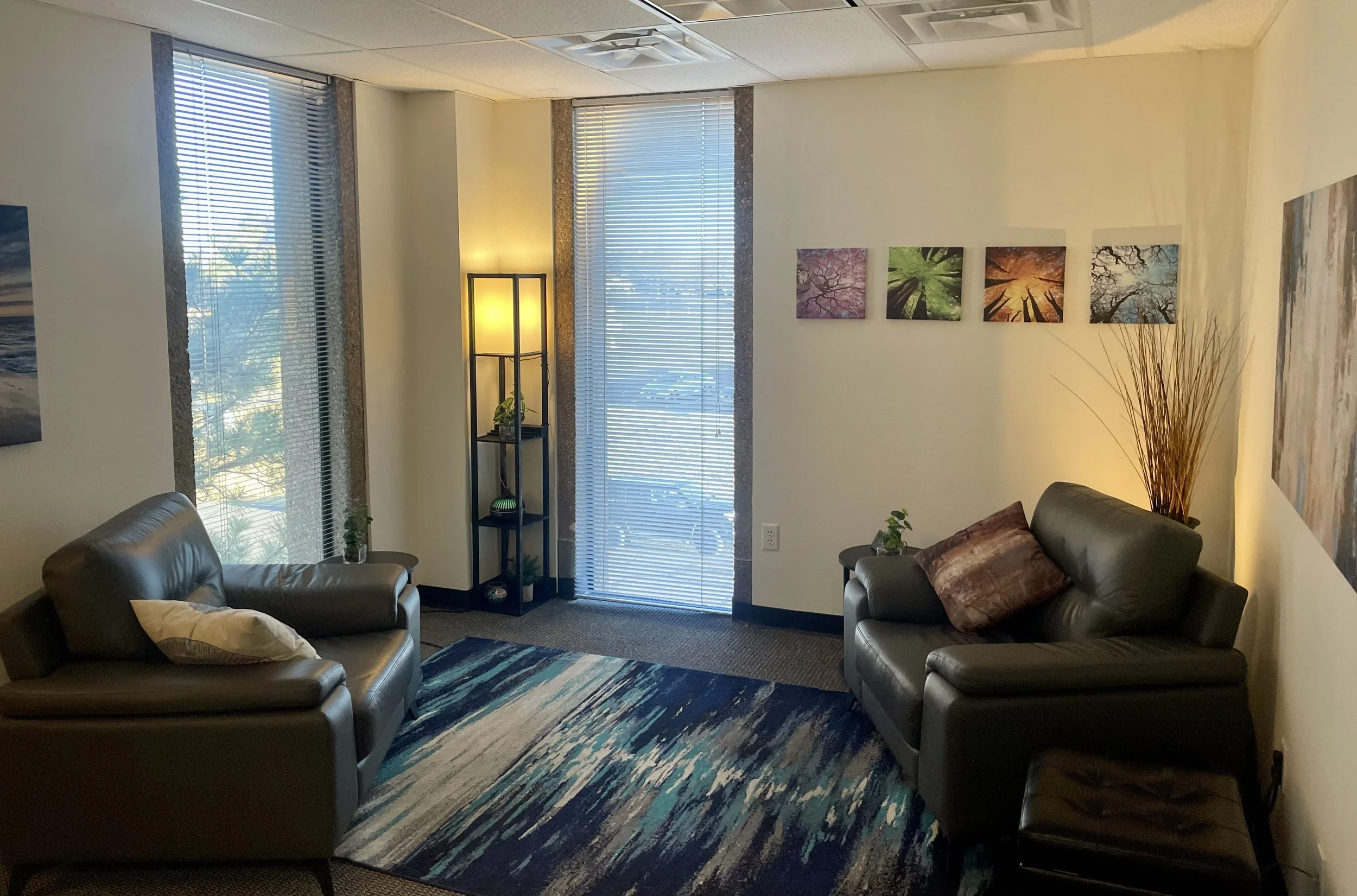 Therapy office at First Day Counseling in Broomfield, Colorado