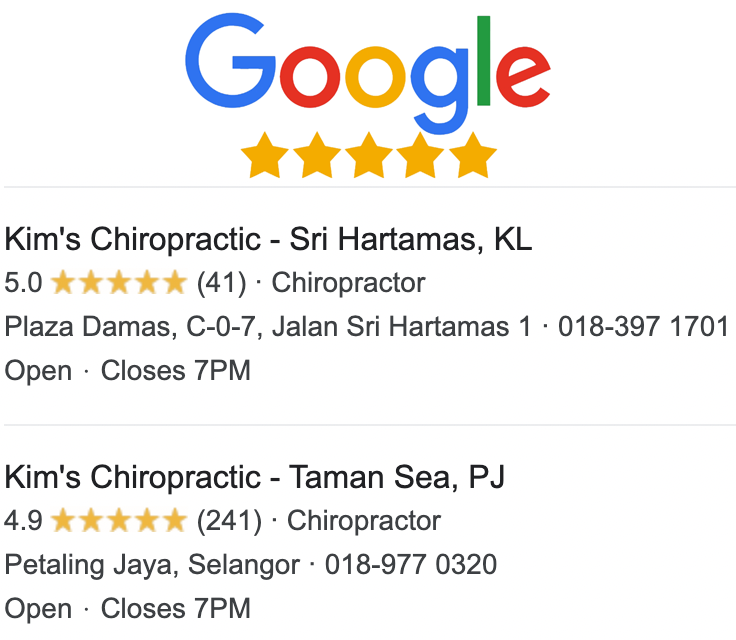 Chiropractor in PJ & KL - Kim's Chiropractic