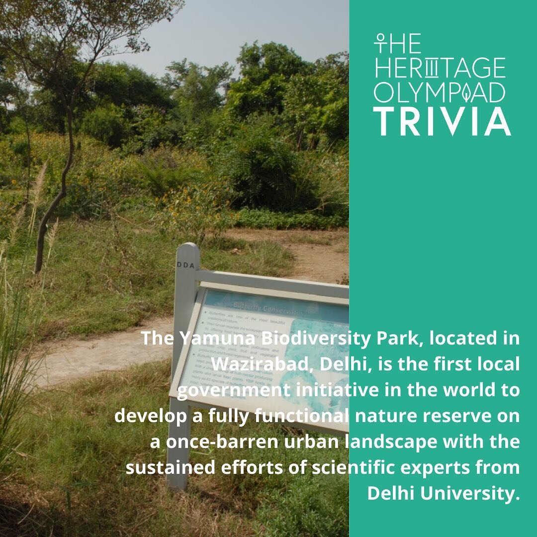 Yamuna Biodiversity Park is a living laboratory where scientific experimentation has done wonders. Once a barren place where nothing grew, the park is now full of life which can be heard in the chirping of birds and rustling of leaves.

#heritageolym