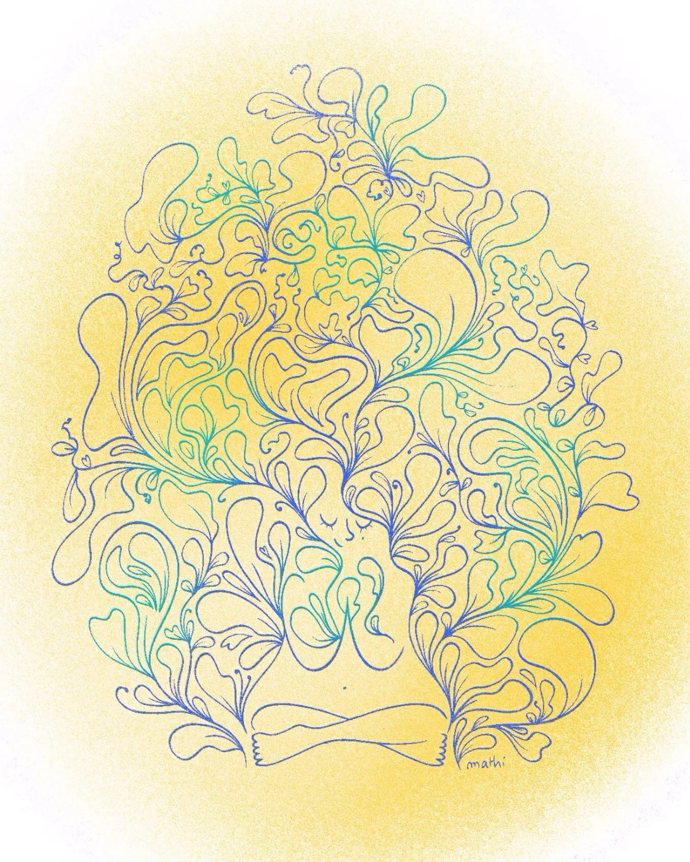 #yogigirl #m&eacute;ditation #procreate 🌸🧘&zwj;♀️