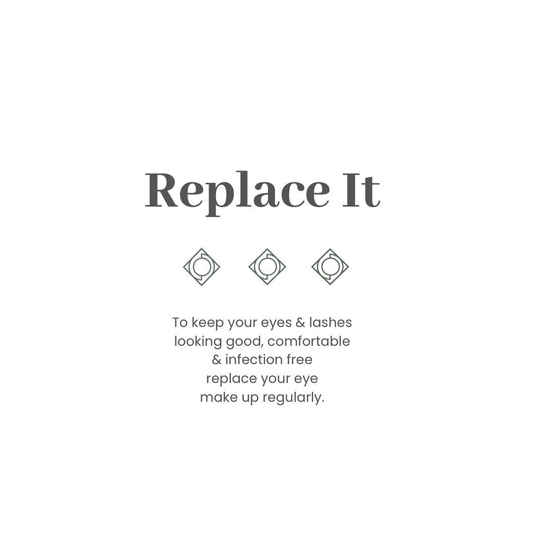 Have you thought about how your make up habits might affect your eyelash and eye health?

Tip #4&hellip; Replace It. 

We love makeup but so do bacteria &amp; fungi! It's essential to follow the manufacturers' guidelines &amp; replace your makeup, us