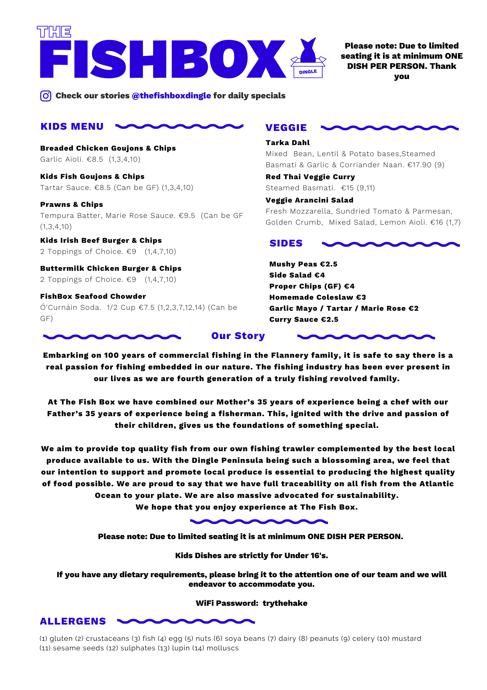 Menu — The Fish Box